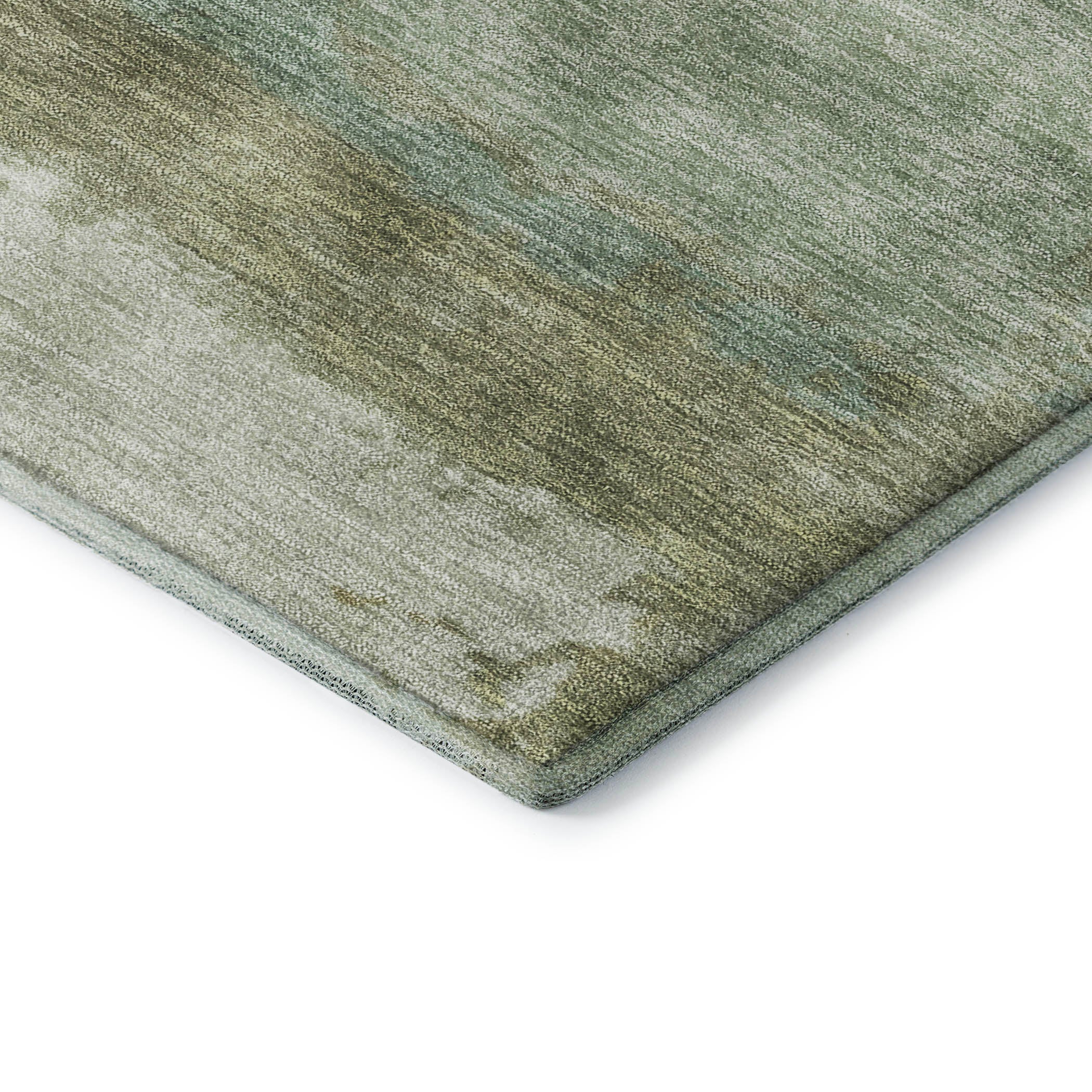 Lisbon Machine Washable Transitional Green Rug 1'8" x 2'6" #shape_Rectangle