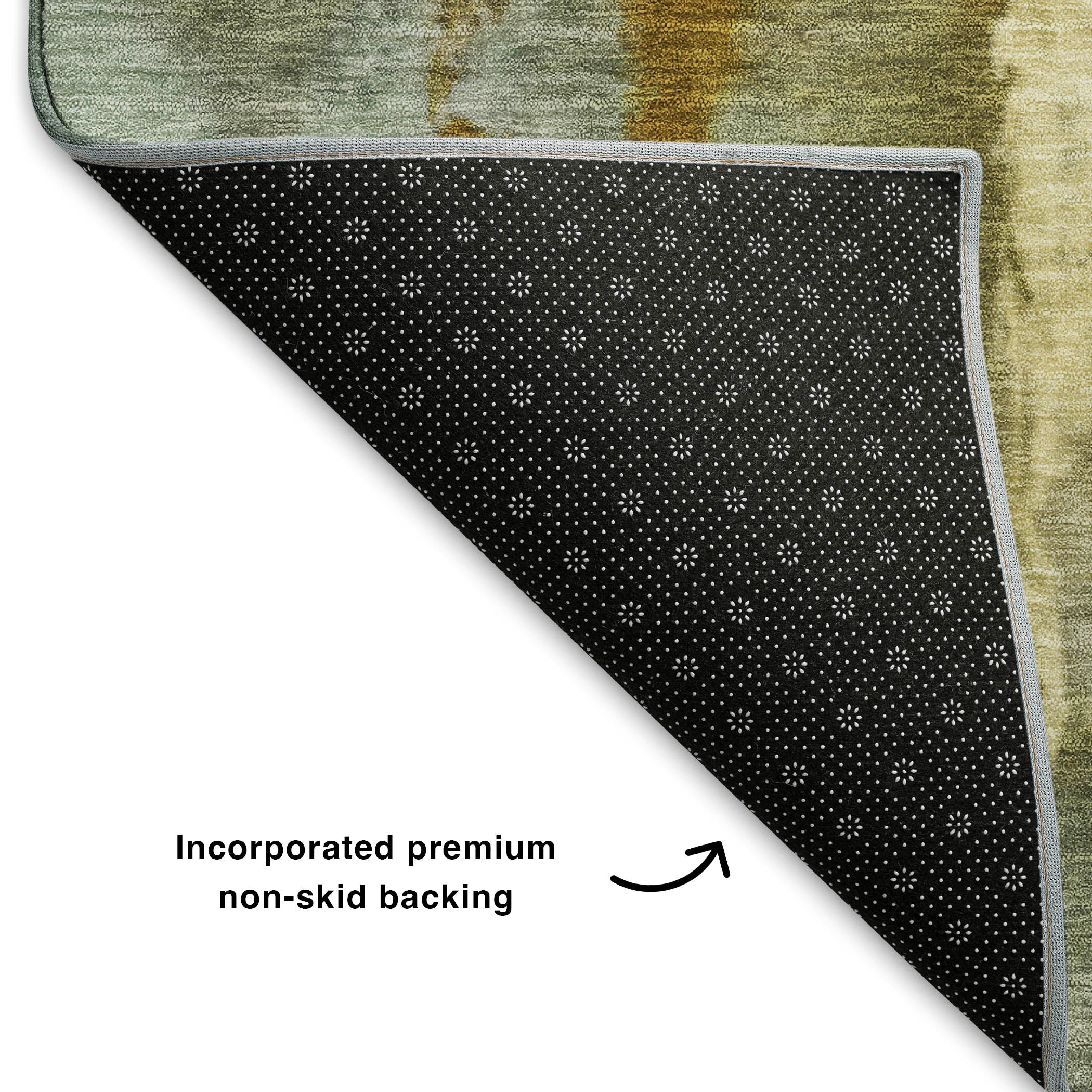 Antigua Machine Washable Transitional Brown Rug 1'8" x 2'6" #shape_Rectangle