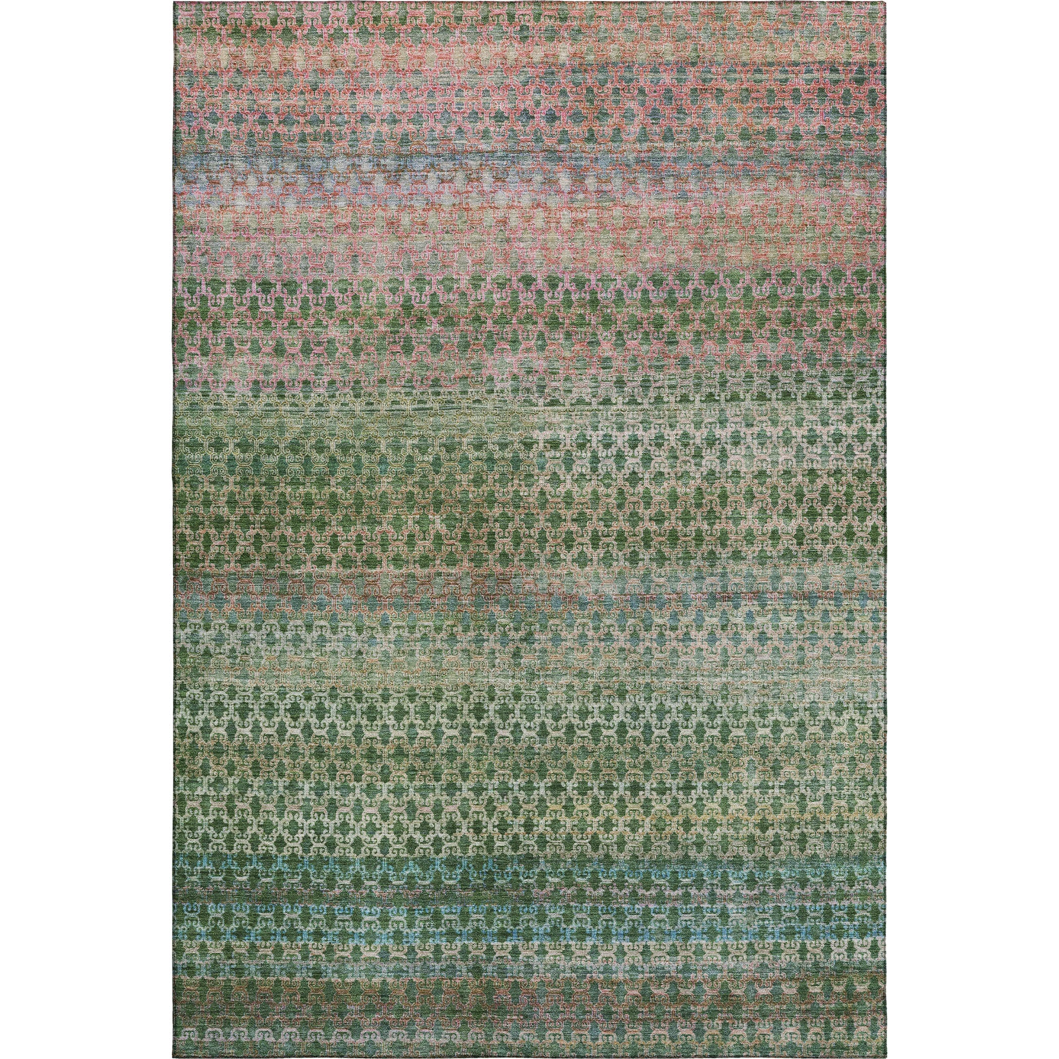 Bangkok Machine Washable Transitional Aloe Green Rug 2'6" x 3'10" #shape_Rectangle