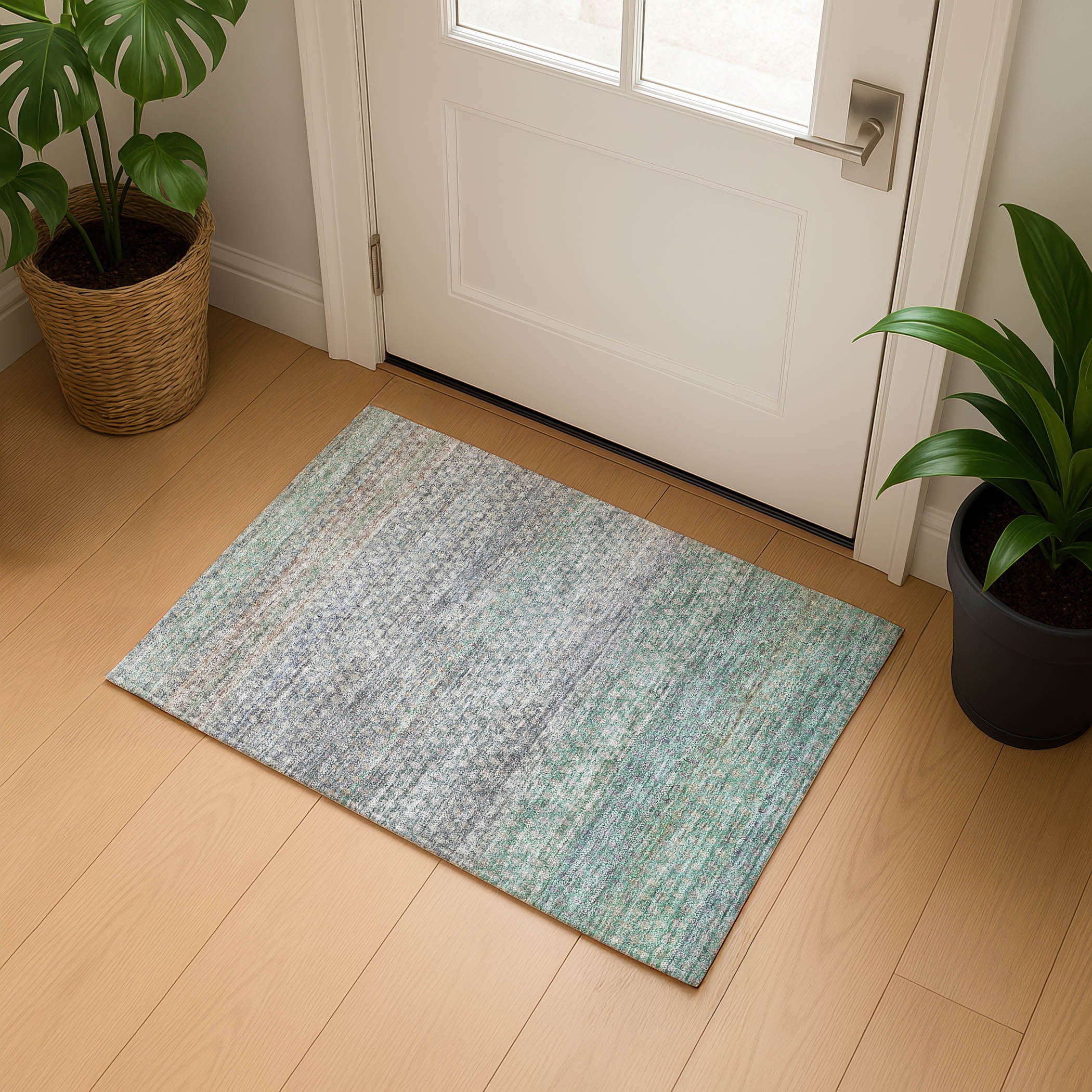 Bangkok Machine Washable Transitional Beige Brown Rug 1'8" x 2'6" #shape_Rectangle