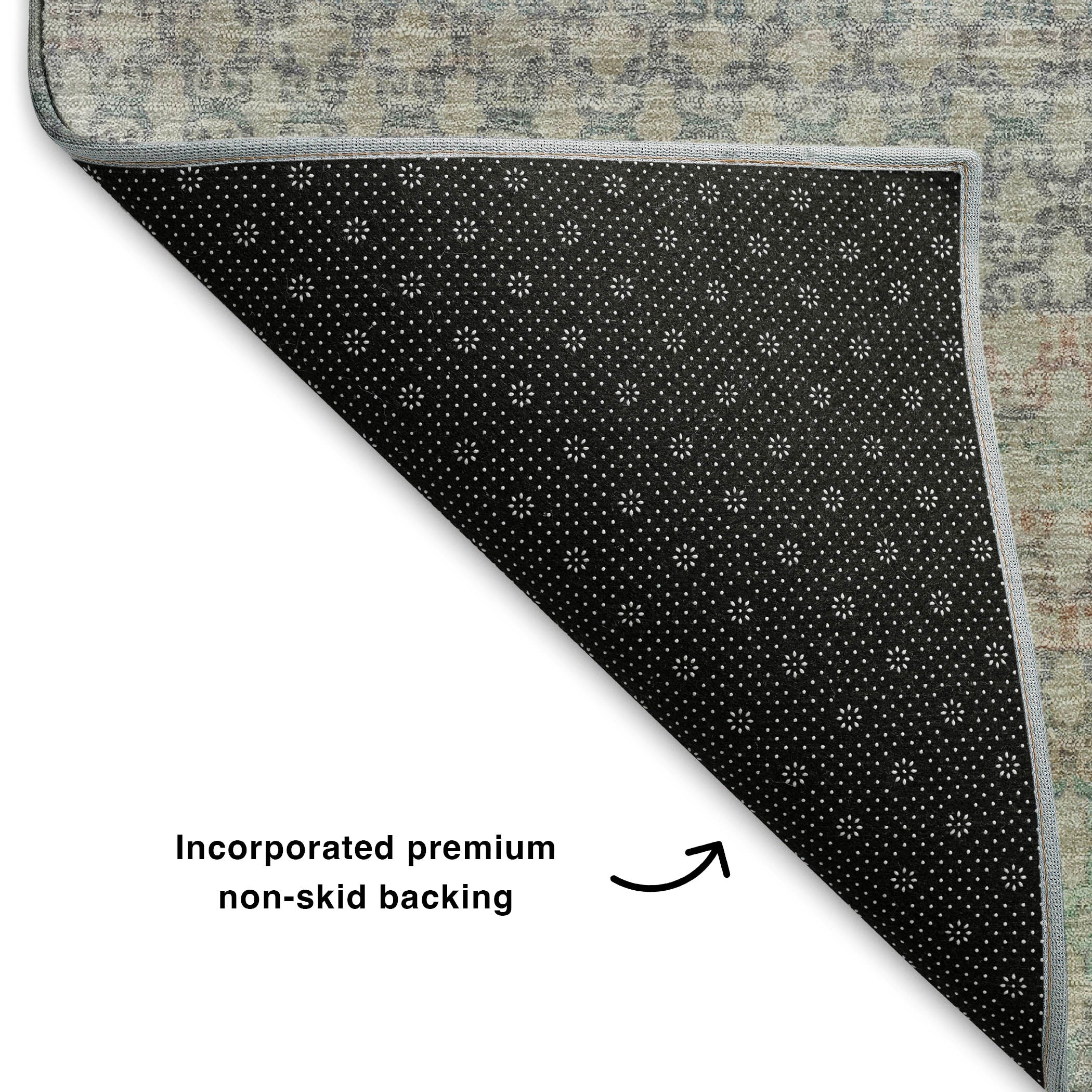Bangkok Machine Washable Transitional Beige Brown Rug 1'8" x 2'6" #shape_Rectangle