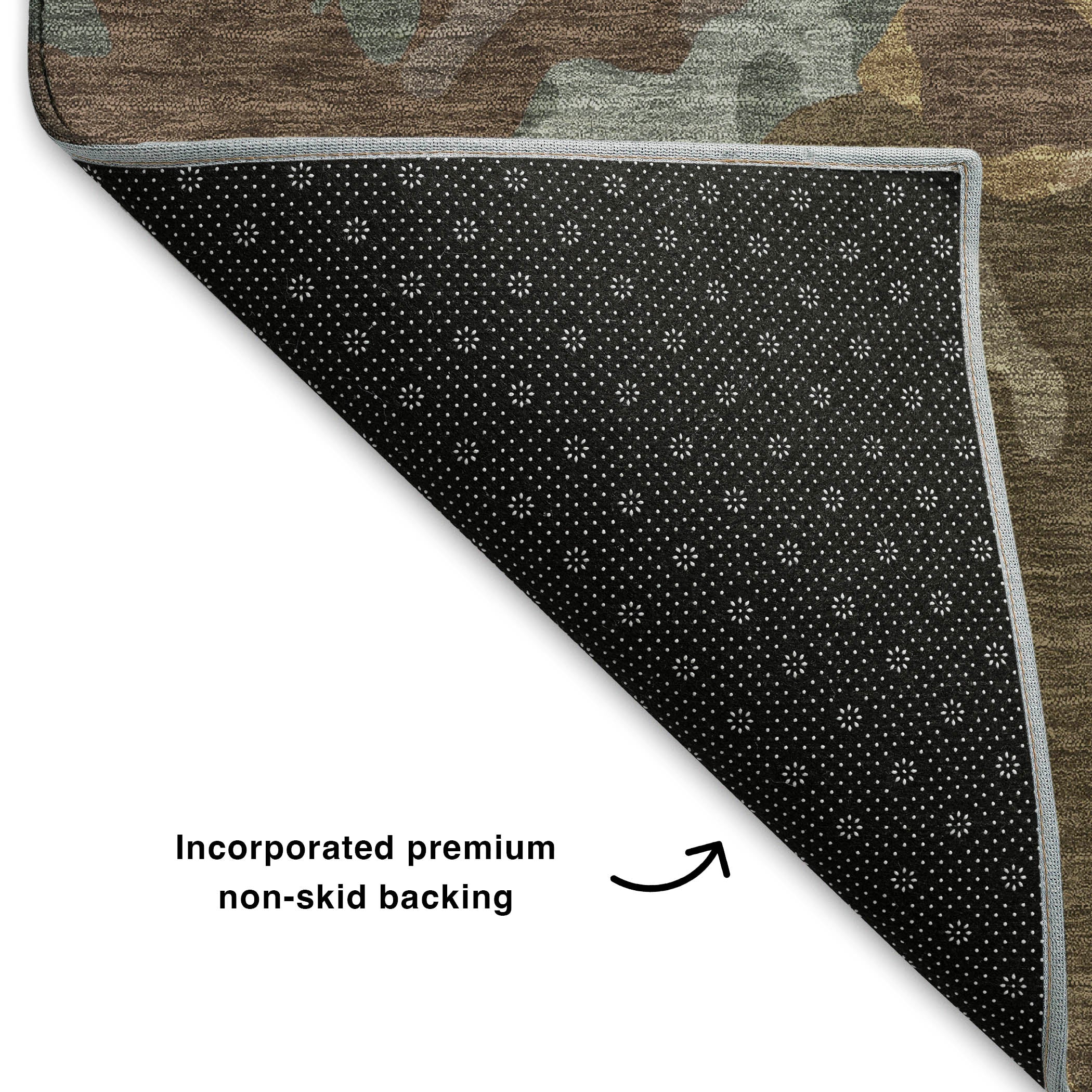 Vienna Machine Washable Transitional Brown Rug 1'8" x 2'6" #shape_Rectangle