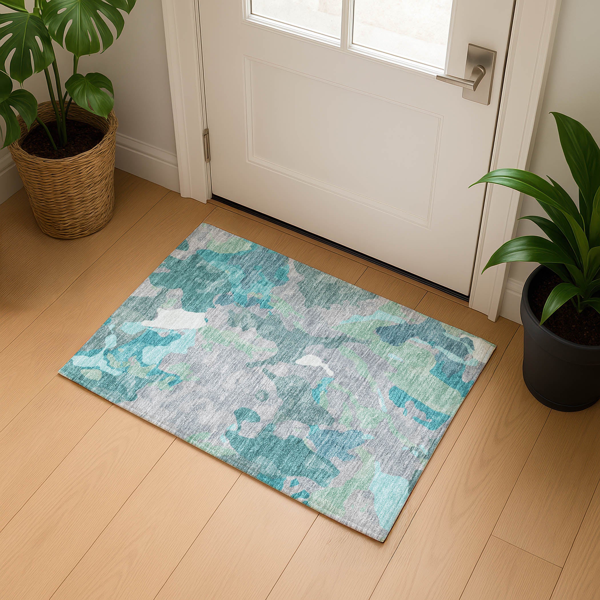 Vienna Machine Washable Transitional Taupe Brown Rug 1'8" x 2'6" #shape_Rectangle