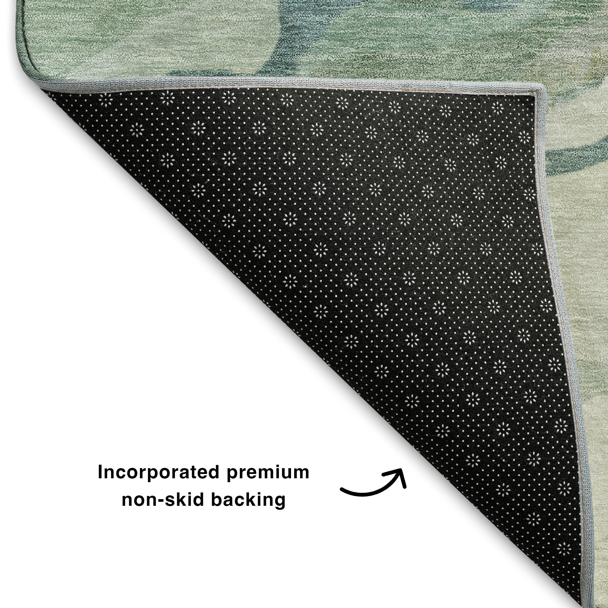 Bruges Machine Washable Transitional Teal Rug 1'8" x 2'6" #shape_Rectangle