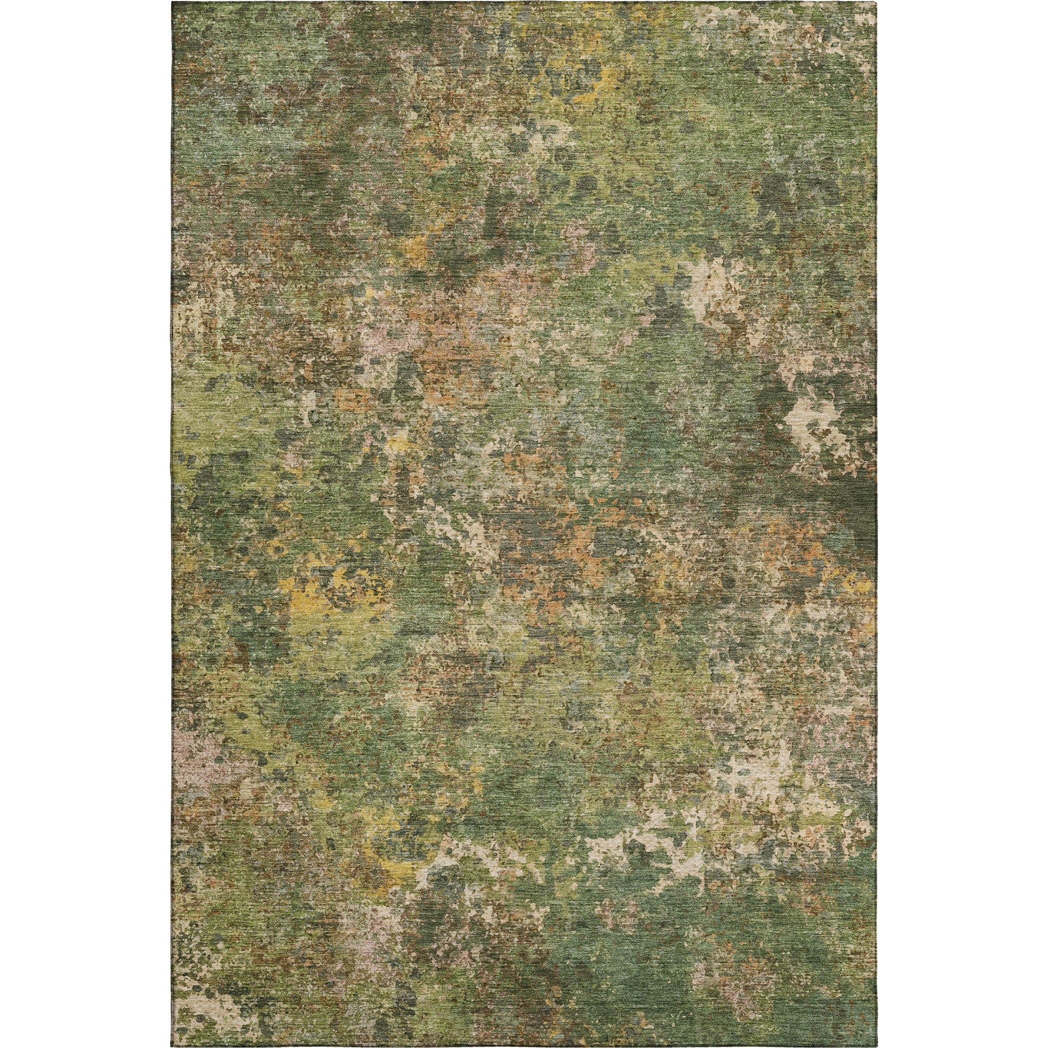 Havana Machine Washable Transitional Aloe Green Rug 2'6" x 3'10" #shape_Rectangle