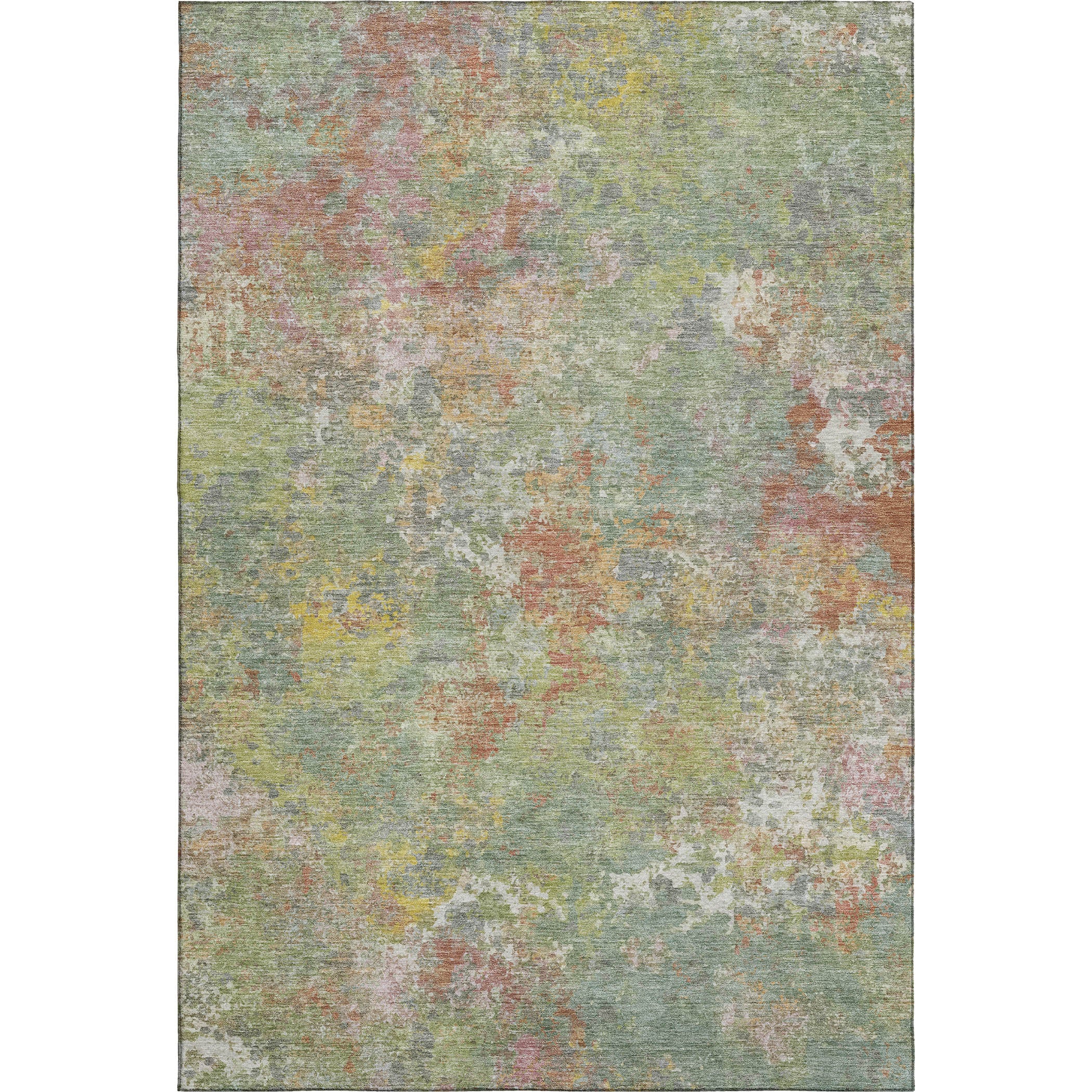 Havana Machine Washable Transitional Green Rug 2'6" x 3'10" #shape_Rectangle