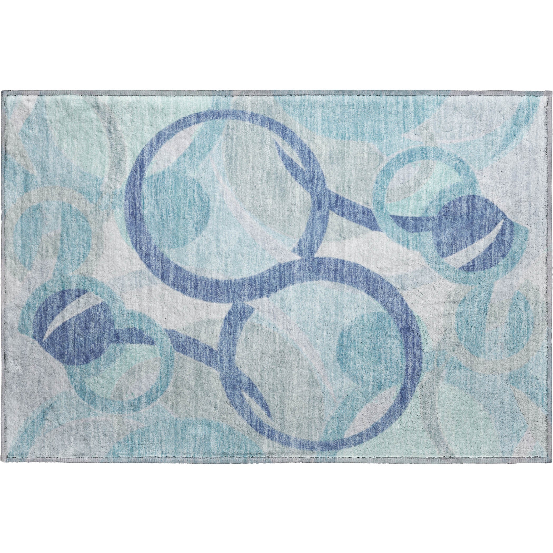 Chiang Mai Machine Washable Transitional Blue Rug 1'8" x 2'6" #shape_Rectangle
