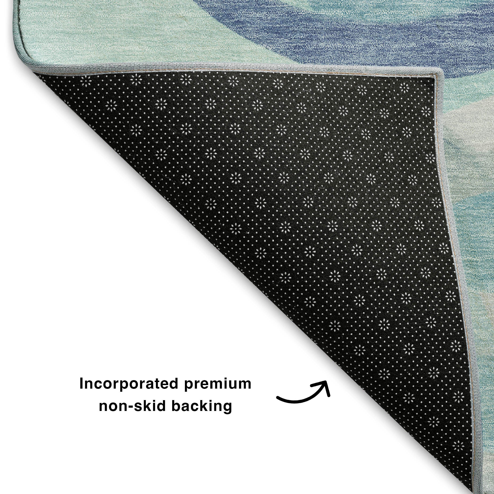Chiang Mai Machine Washable Transitional Blue Rug 1'8" x 2'6" #shape_Rectangle