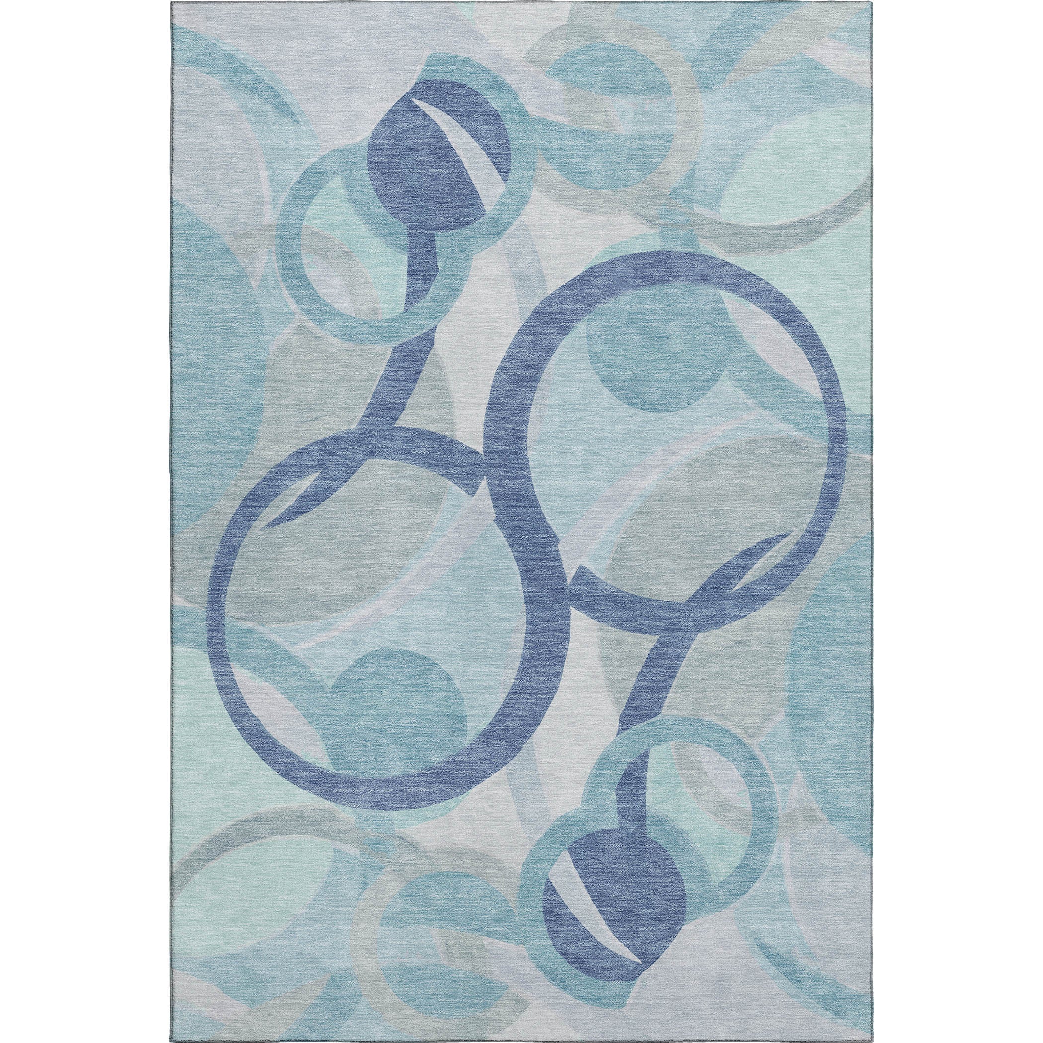 Chiang Mai Machine Washable Transitional Blue Rug 2'6" x 3'10" #shape_Rectangle