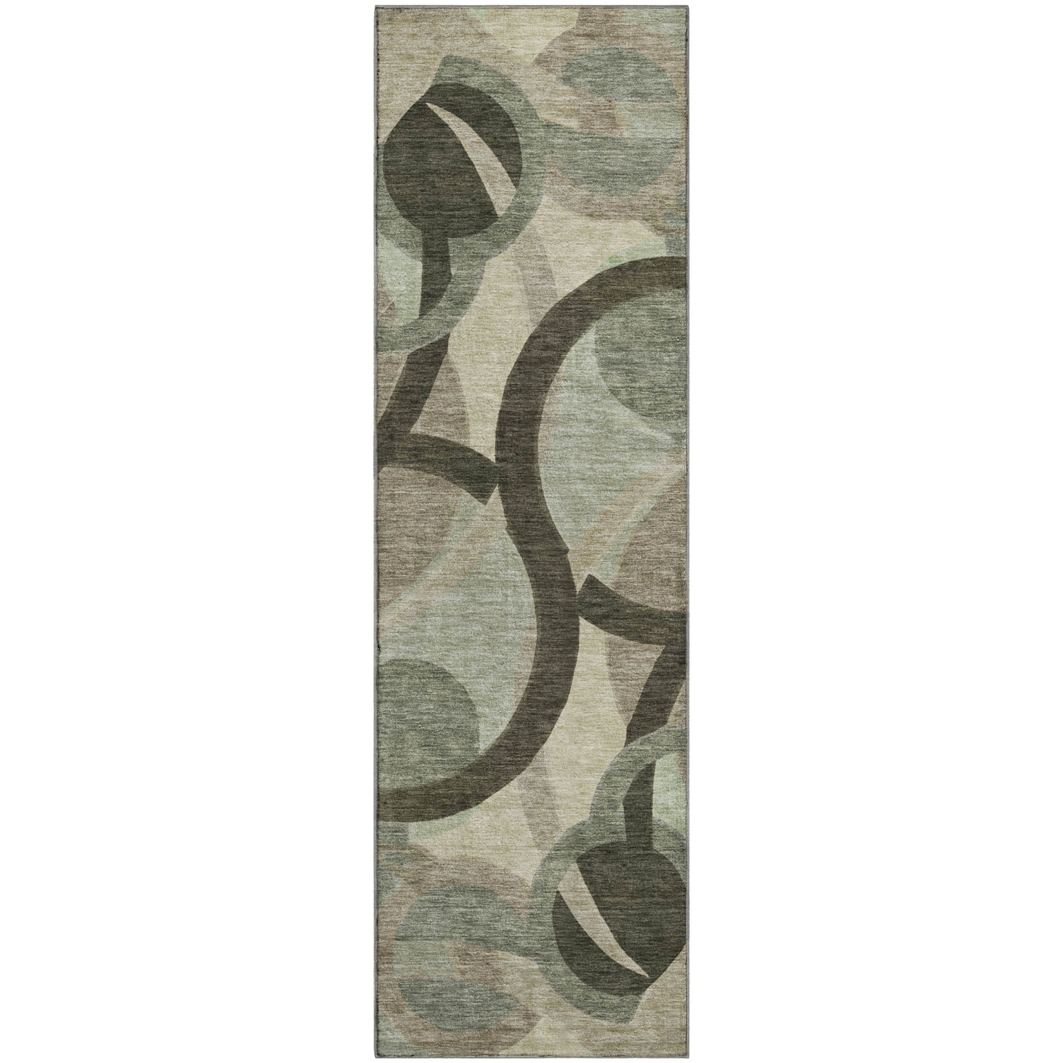 Chiang Mai Machine Washable Transitional Brown Rug 2'3" x 7'6" #shape_Runner