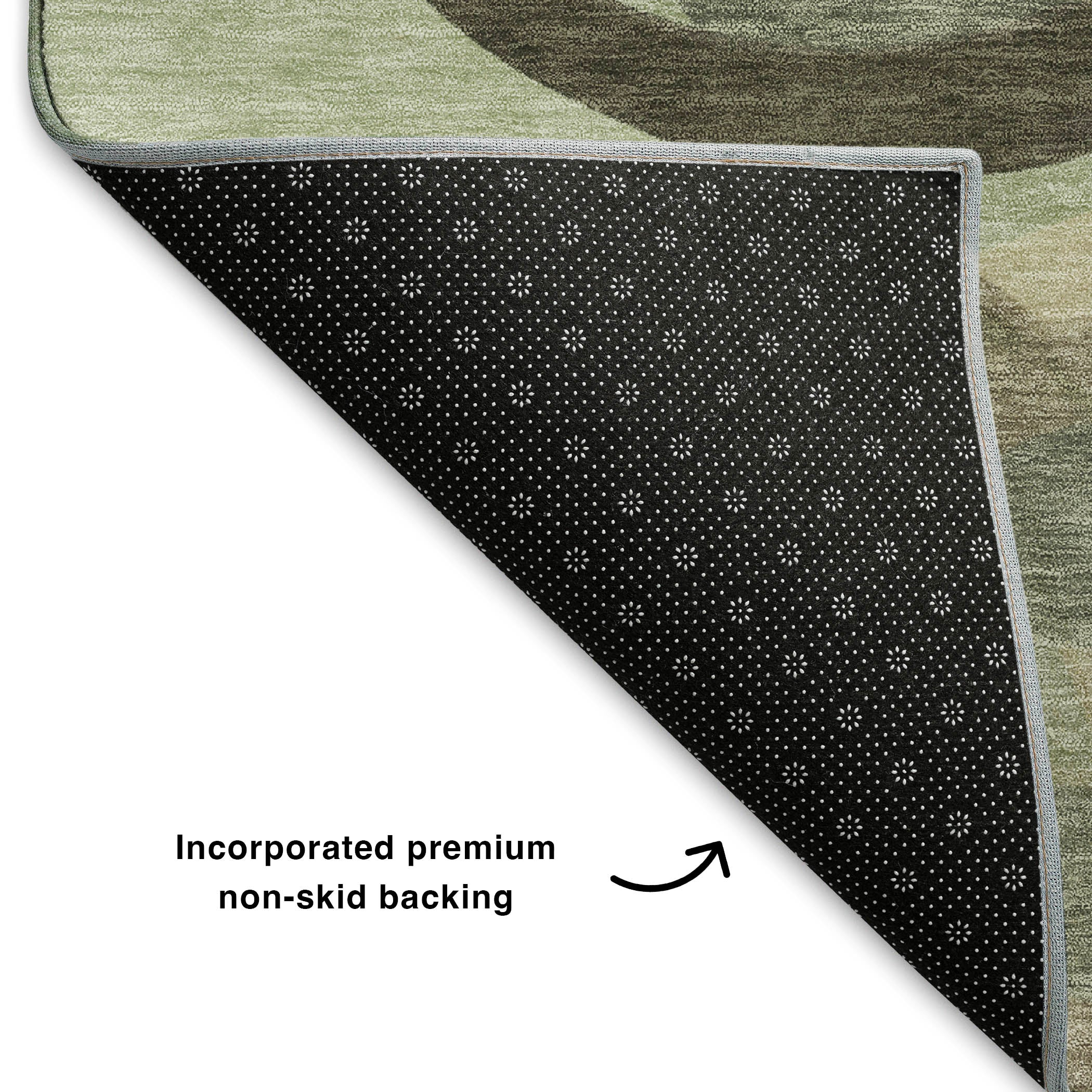 Chiang Mai Machine Washable Transitional Brown Rug 1'8" x 2'6" #shape_Rectangle