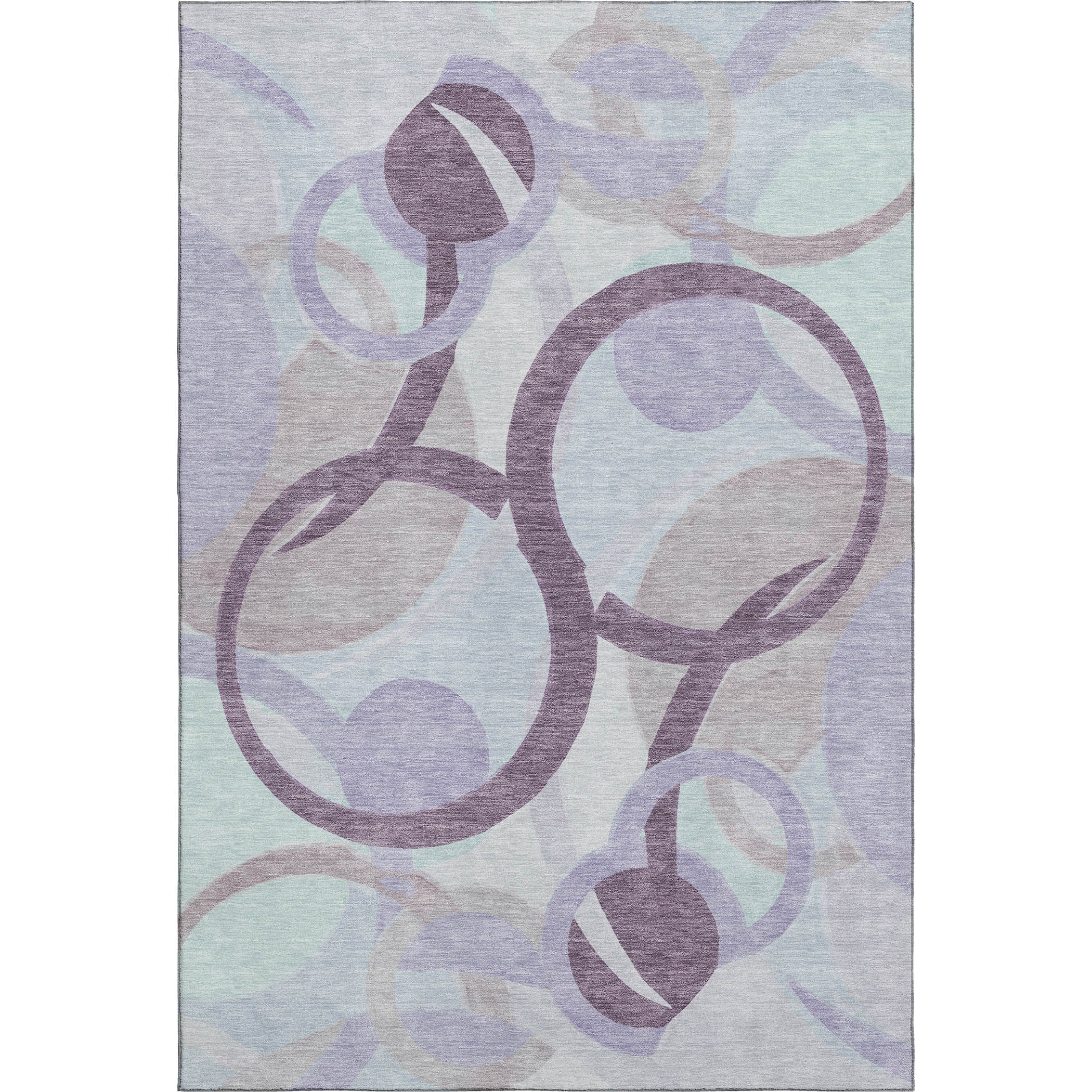 Chiang Mai Machine Washable Transitional Plum Purple Rug 2'6" x 3'10" #shape_Rectangle