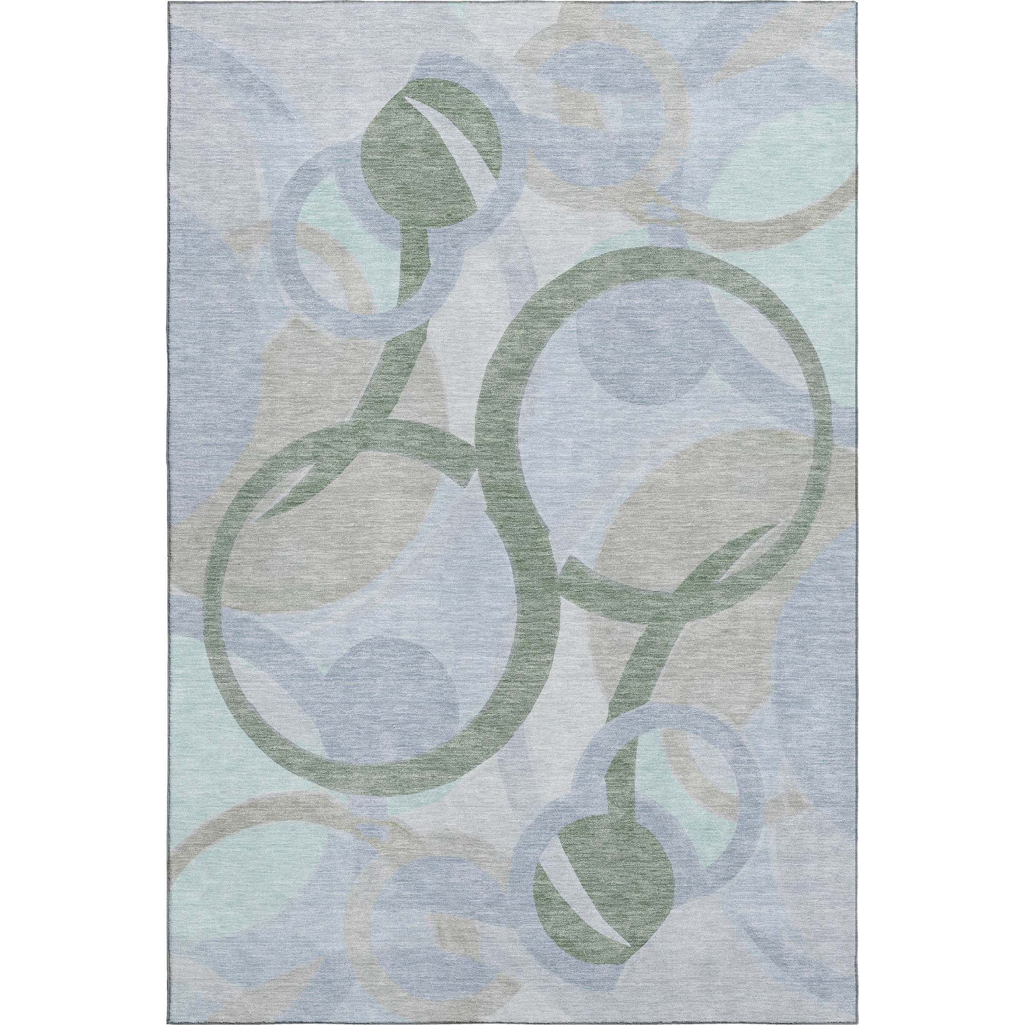 Chiang Mai Machine Washable Transitional Sage Green Rug 2'6" x 3'10" #shape_Rectangle