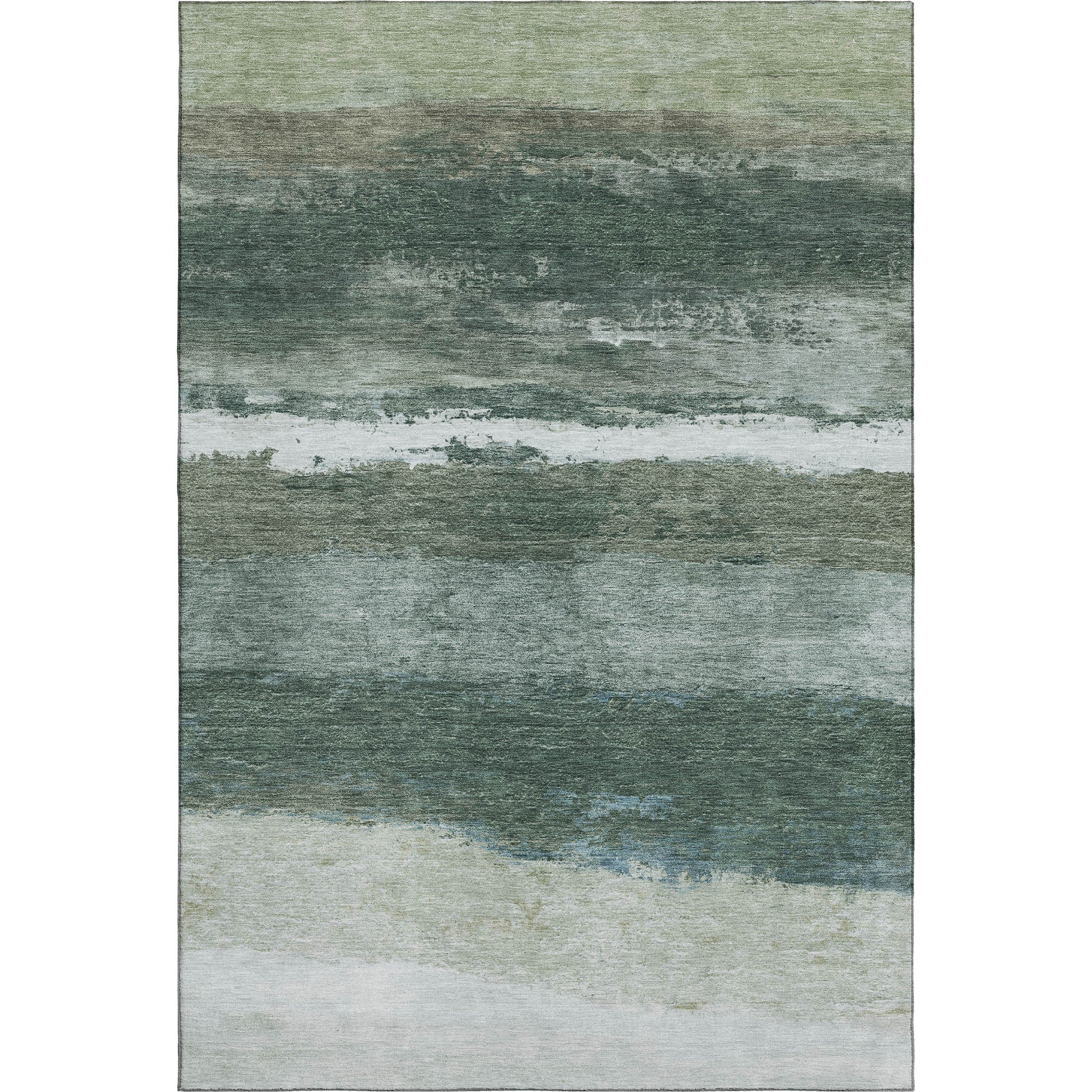 Lucerne Machine Washable Transitional Aloe Green Rug 2'6" x 3'10" #shape_Rectangle