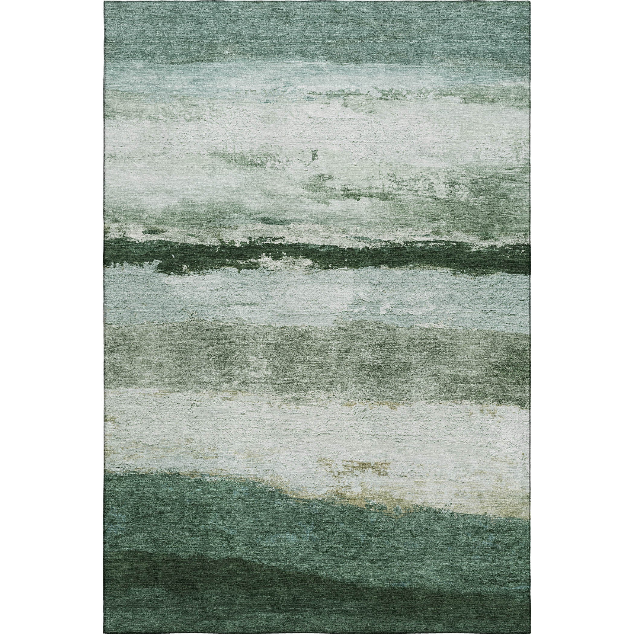 Lucerne Machine Washable Transitional Fern Green Rug 2'6" x 3'10" #shape_Rectangle