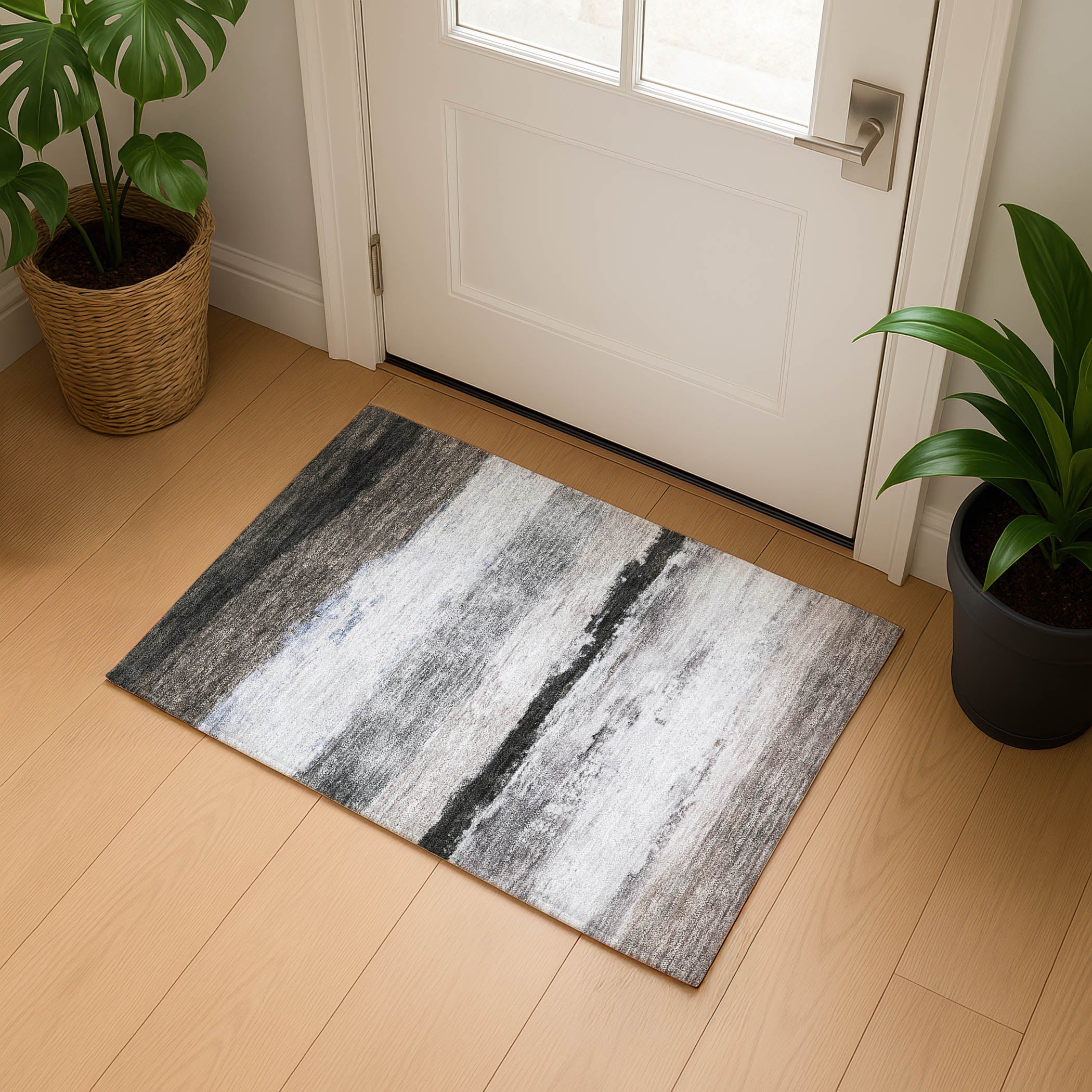 Lucerne Machine Washable Transitional Taupe Brown Rug 1'8" x 2'6" #shape_Rectangle