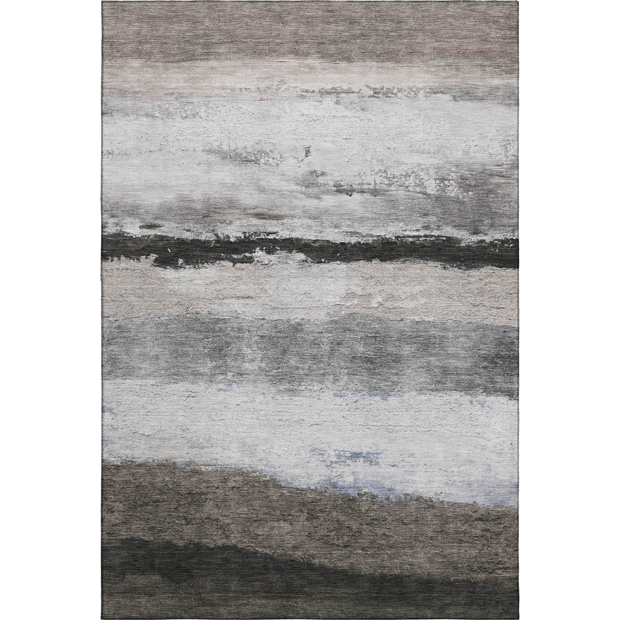 Lucerne Machine Washable Transitional Taupe Brown Rug 2'6" x 3'10" #shape_Rectangle