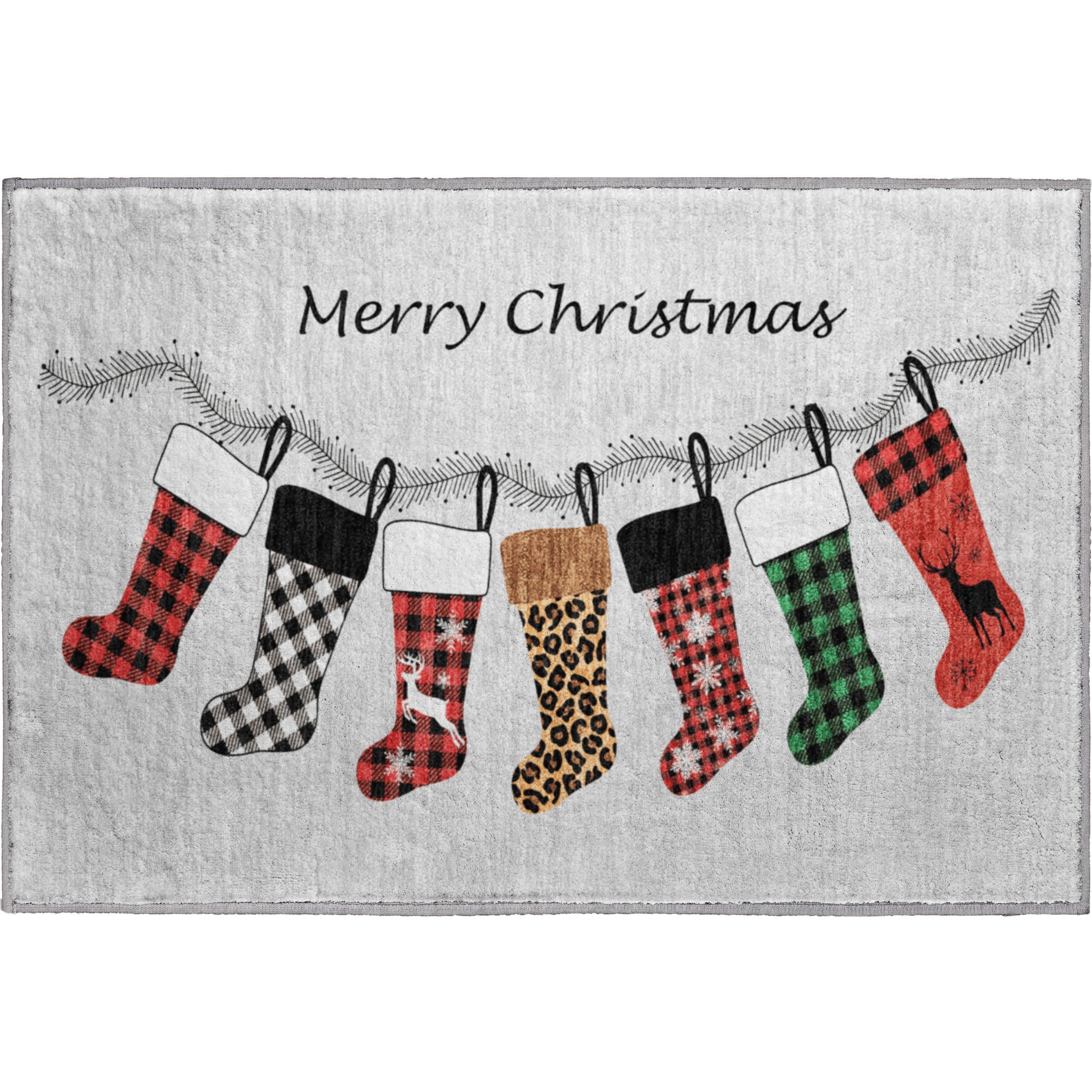 Marrakech Machine Washable Holiday Gray Rug 1'8" x 2'6" #shape_Rectangle