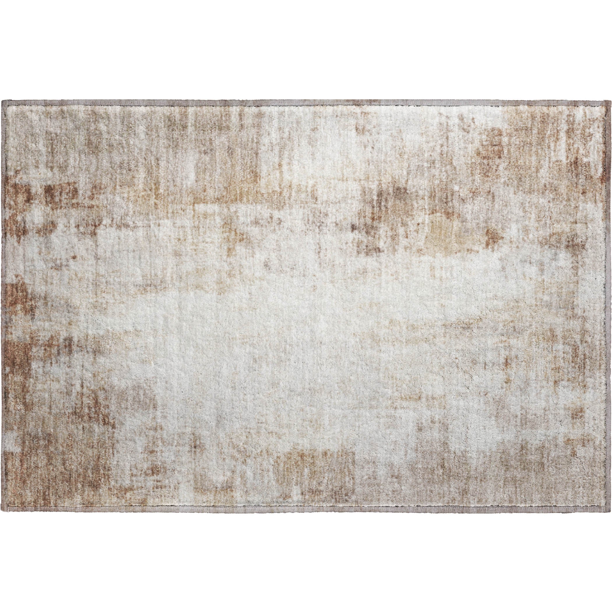 Queenstown Machine Washable Transitional Beige Brown Rug 1'8" x 2'6" #shape_Rectangle