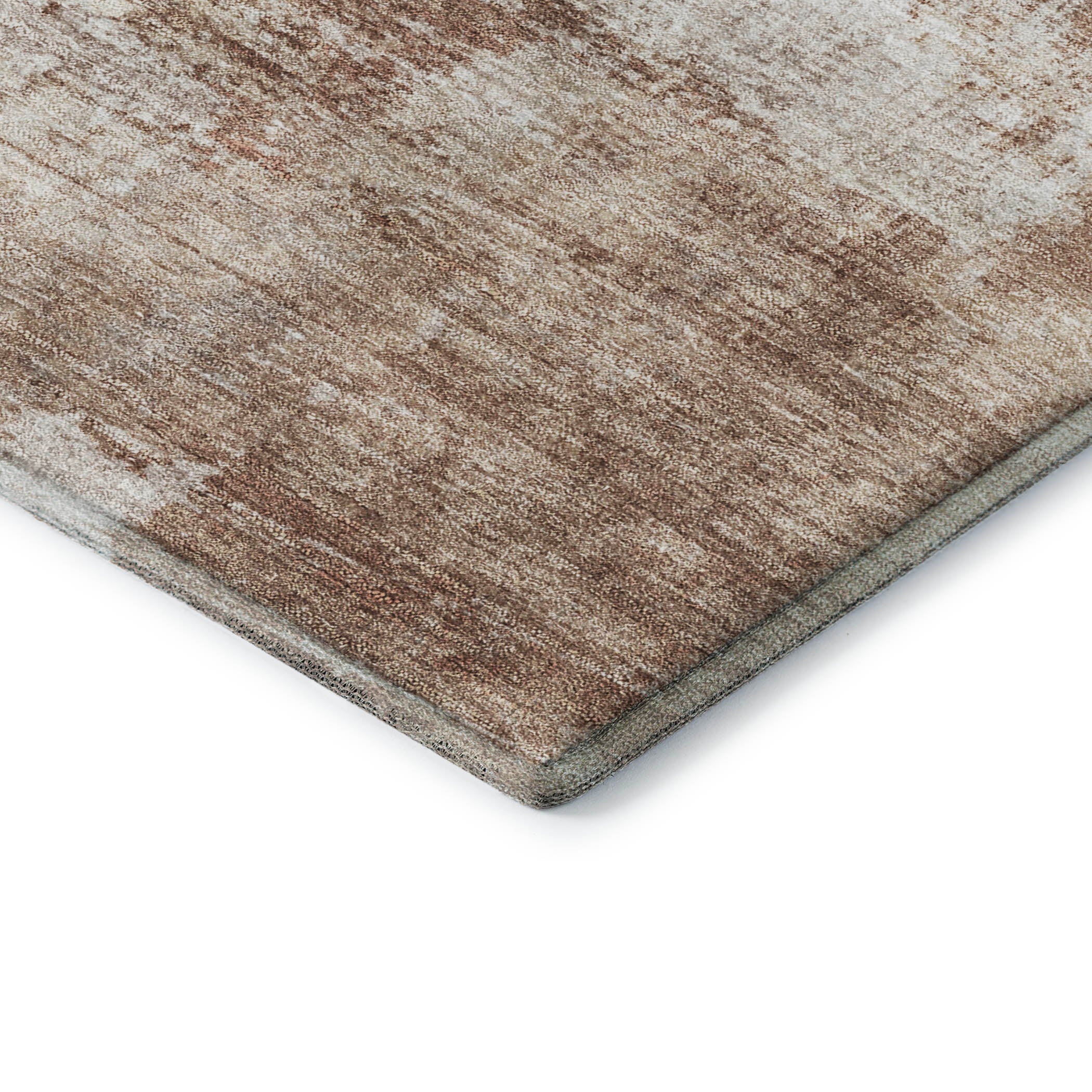 Queenstown Machine Washable Transitional Beige Brown Rug 1'8" x 2'6" #shape_Rectangle