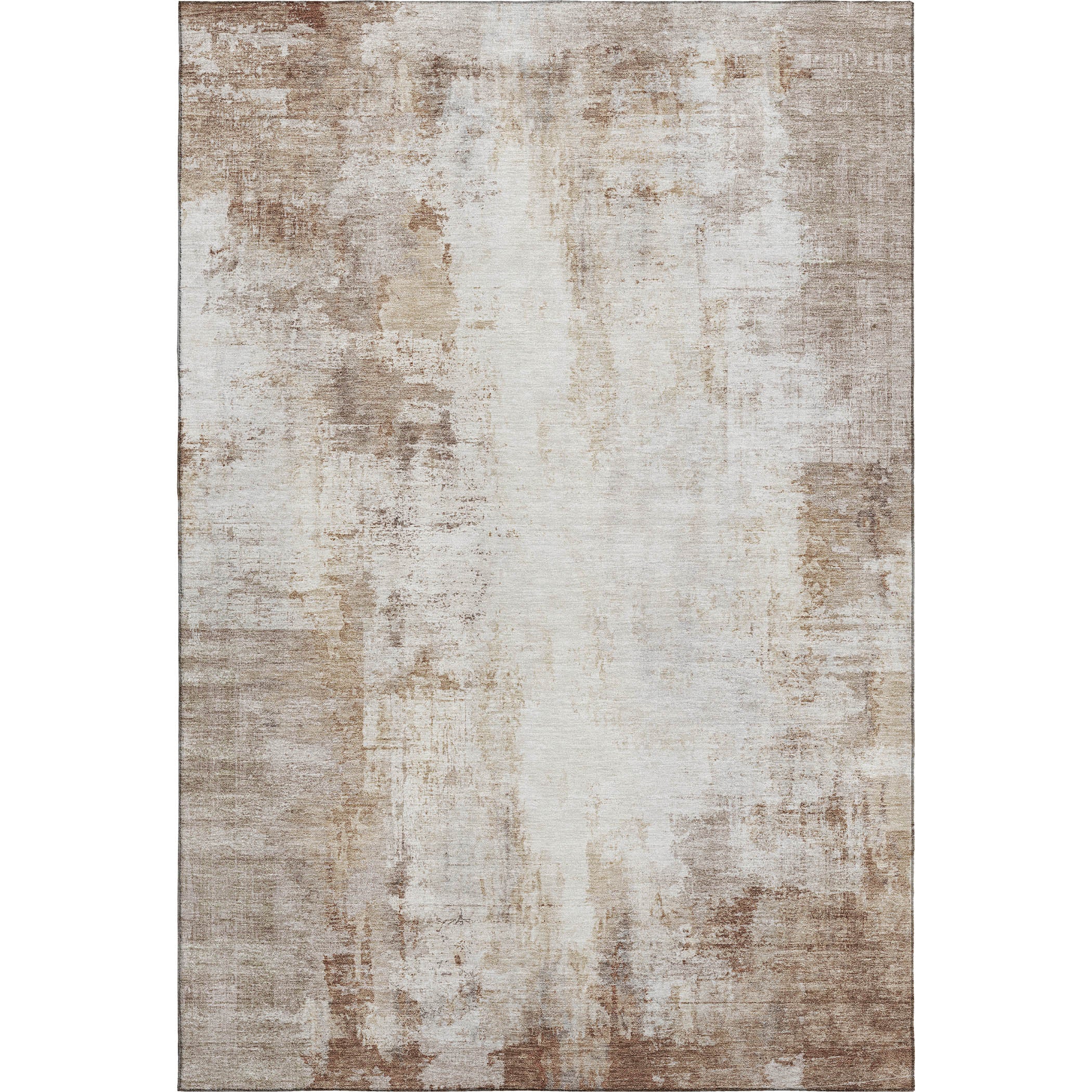 Queenstown Machine Washable Transitional Beige Brown Rug 2'6" x 3'10" #shape_Rectangle