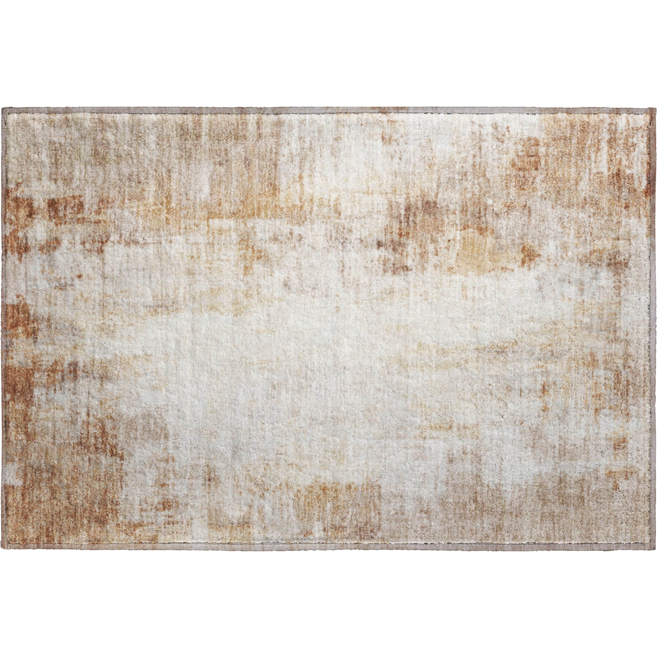 Queenstown Machine Washable Transitional Copper Orange Rug 1'8" x 2'6" #shape_Rectangle