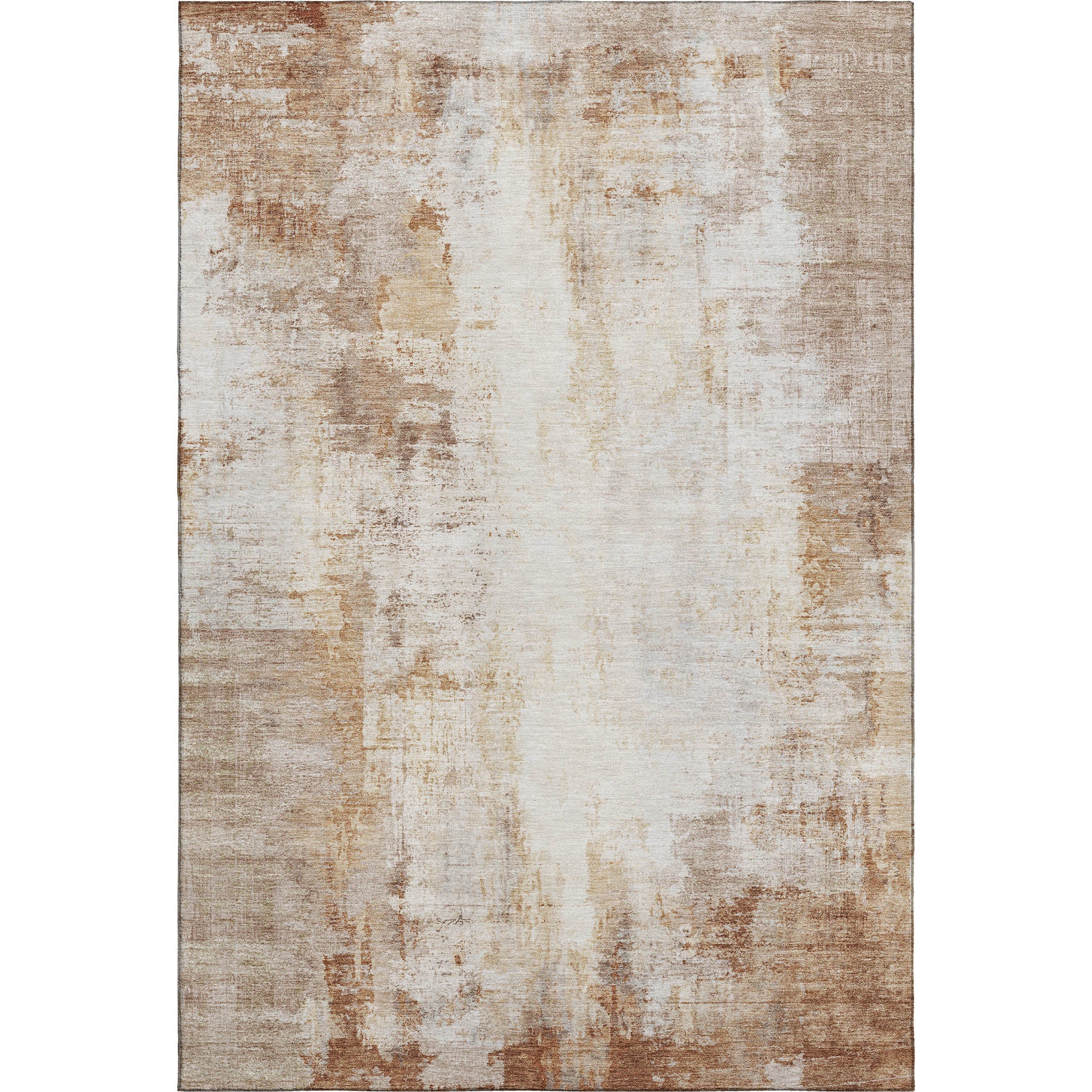 Queenstown Machine Washable Transitional Copper Orange Rug 2'6" x 3'10" #shape_Rectangle