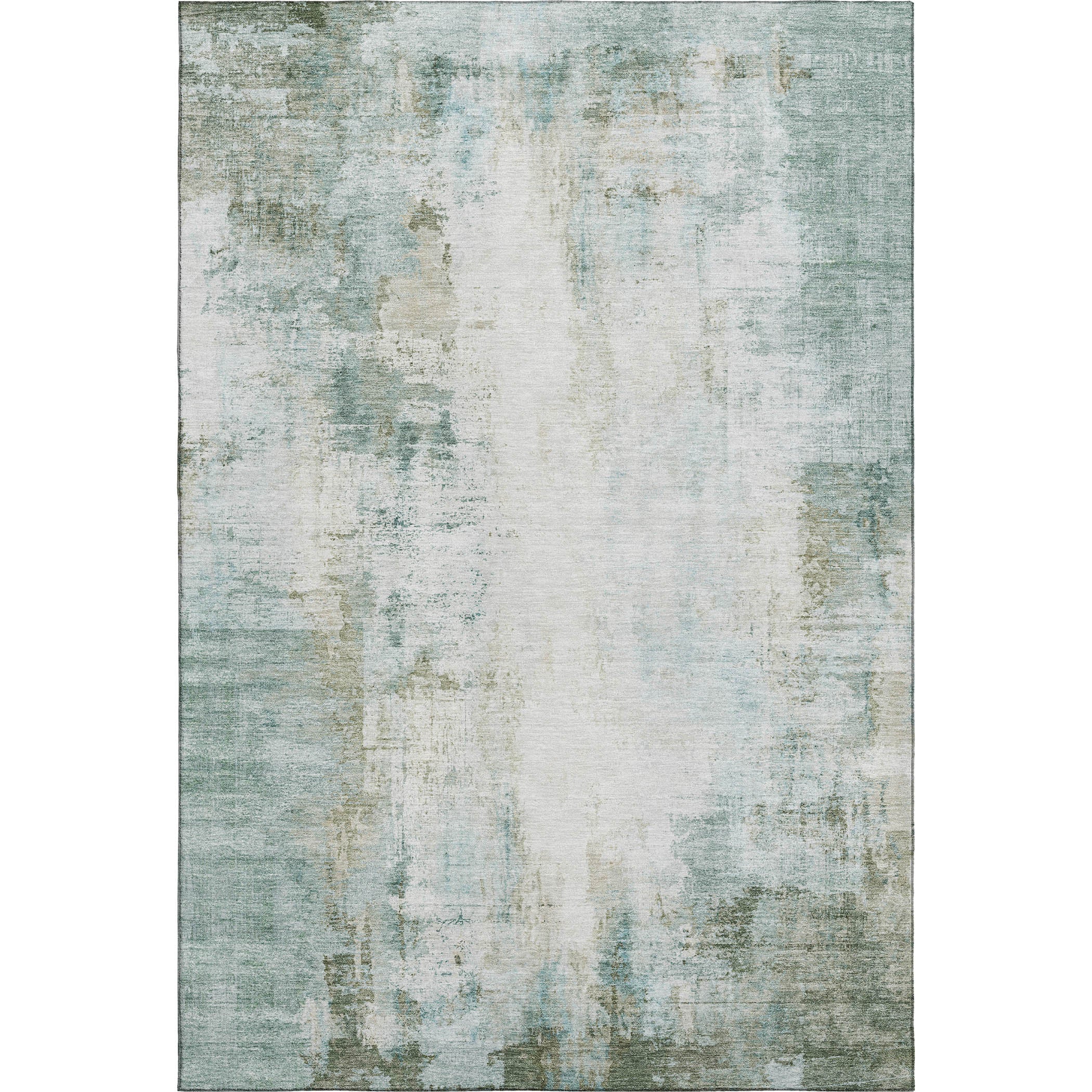 Queenstown Machine Washable Transitional Sage Green Rug 2'6" x 3'10" #shape_Rectangle