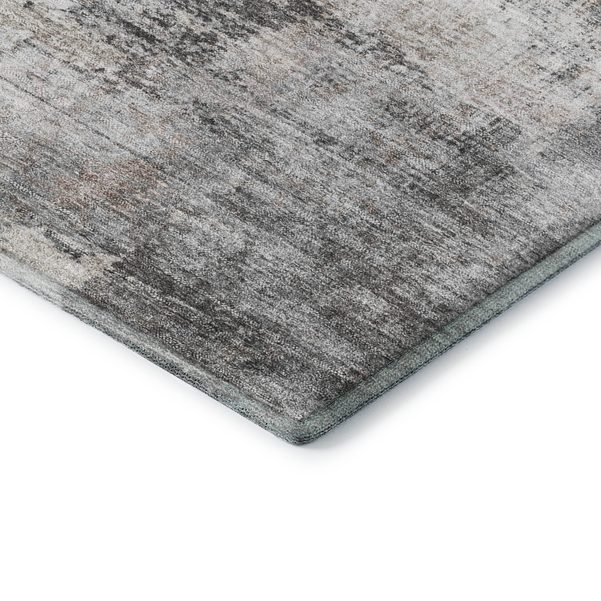 Queenstown Machine Washable Transitional Taupe Brown Rug 1'8" x 2'6" #shape_Rectangle