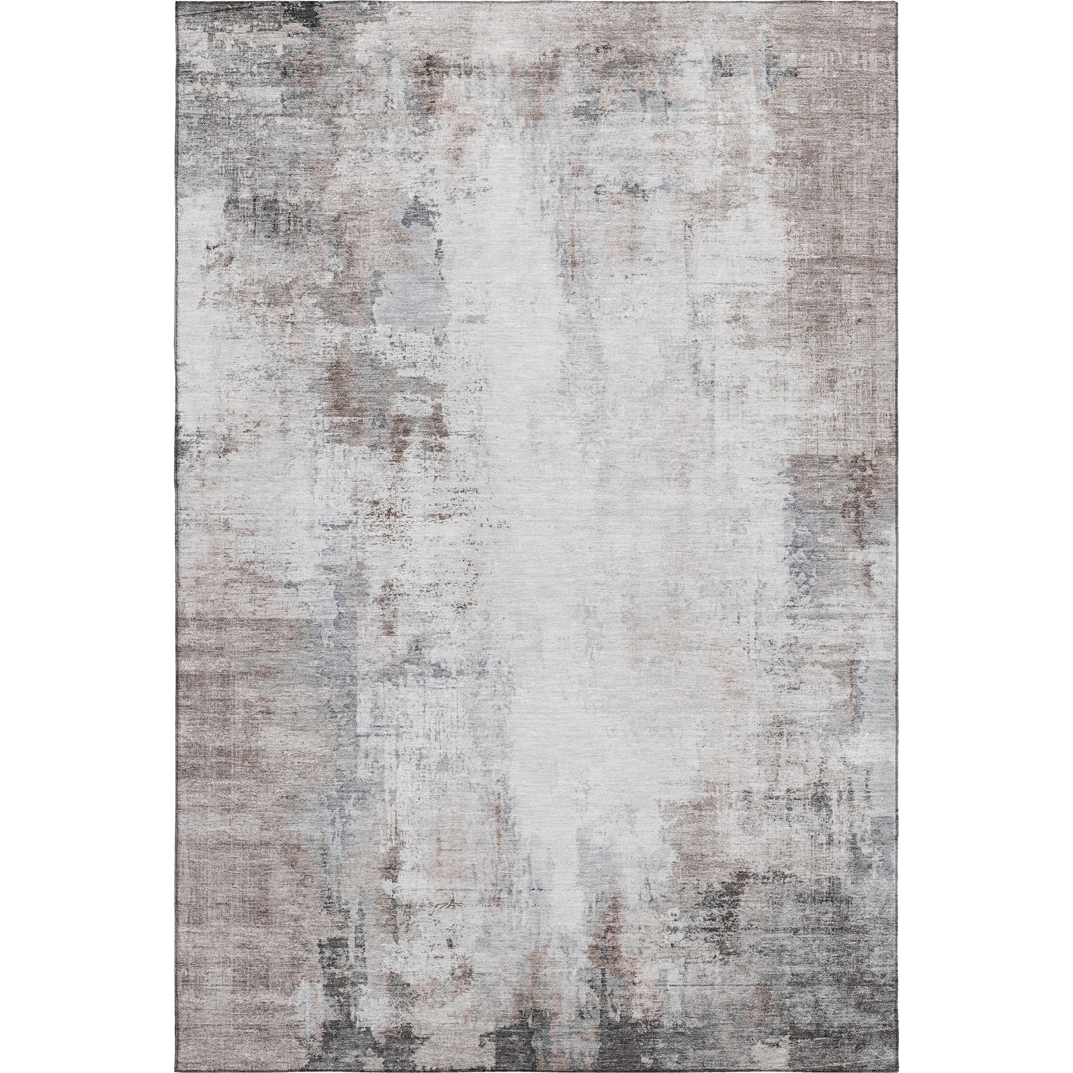 Queenstown Machine Washable Transitional Taupe Brown Rug 2'6" x 3'10" #shape_Rectangle