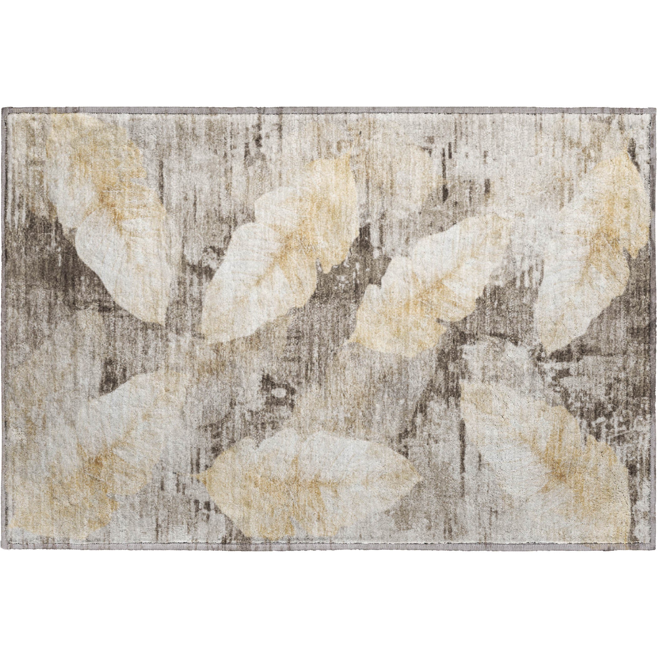 Santorini Machine Washable Transitional Brown Rug 1'8" x 2'6" #shape_Rectangle