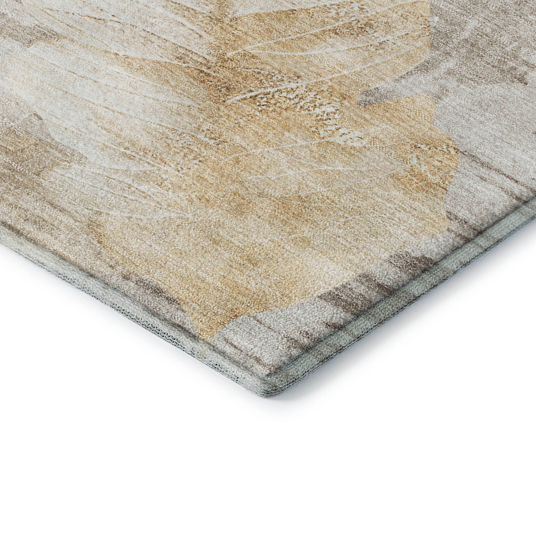 Santorini Machine Washable Transitional Brown Rug 1'8" x 2'6" #shape_Rectangle