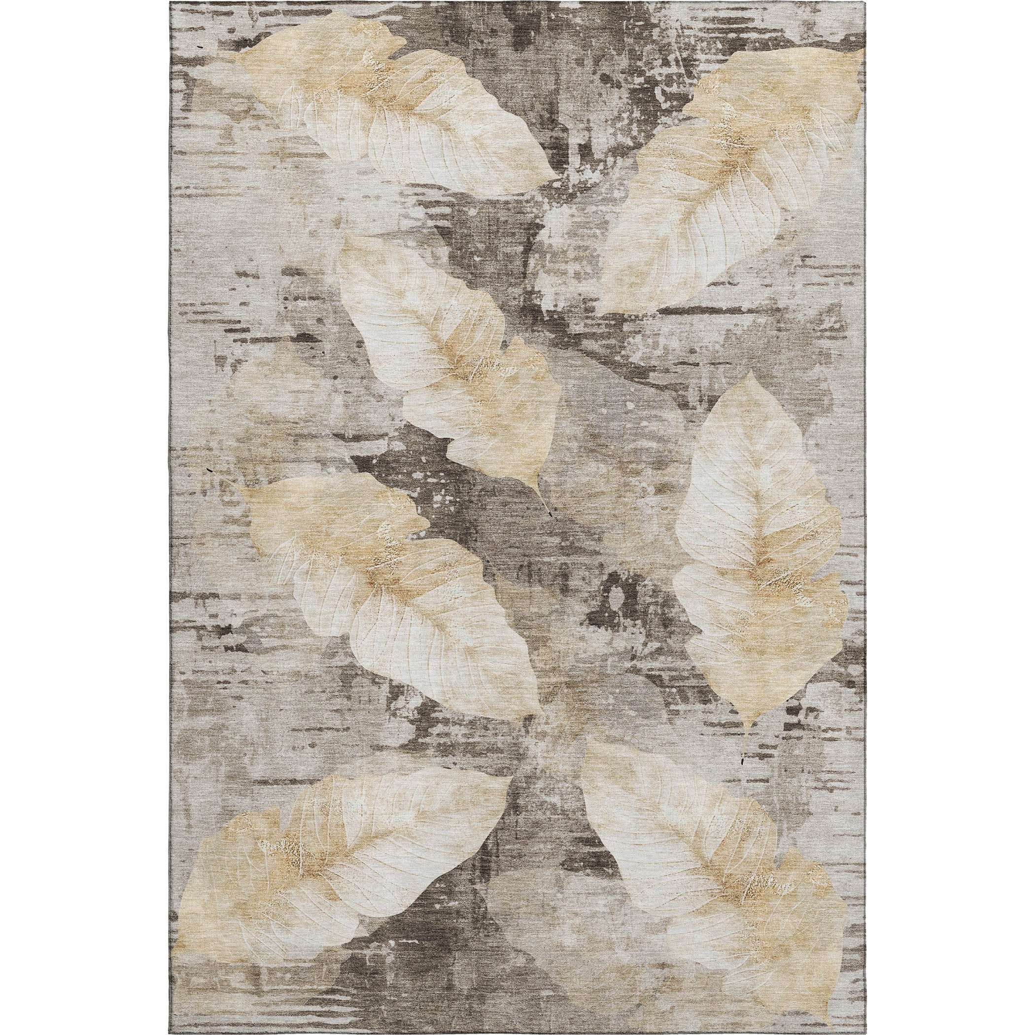Santorini Machine Washable Transitional Brown Rug 2'6" x 3'10" #shape_Rectangle