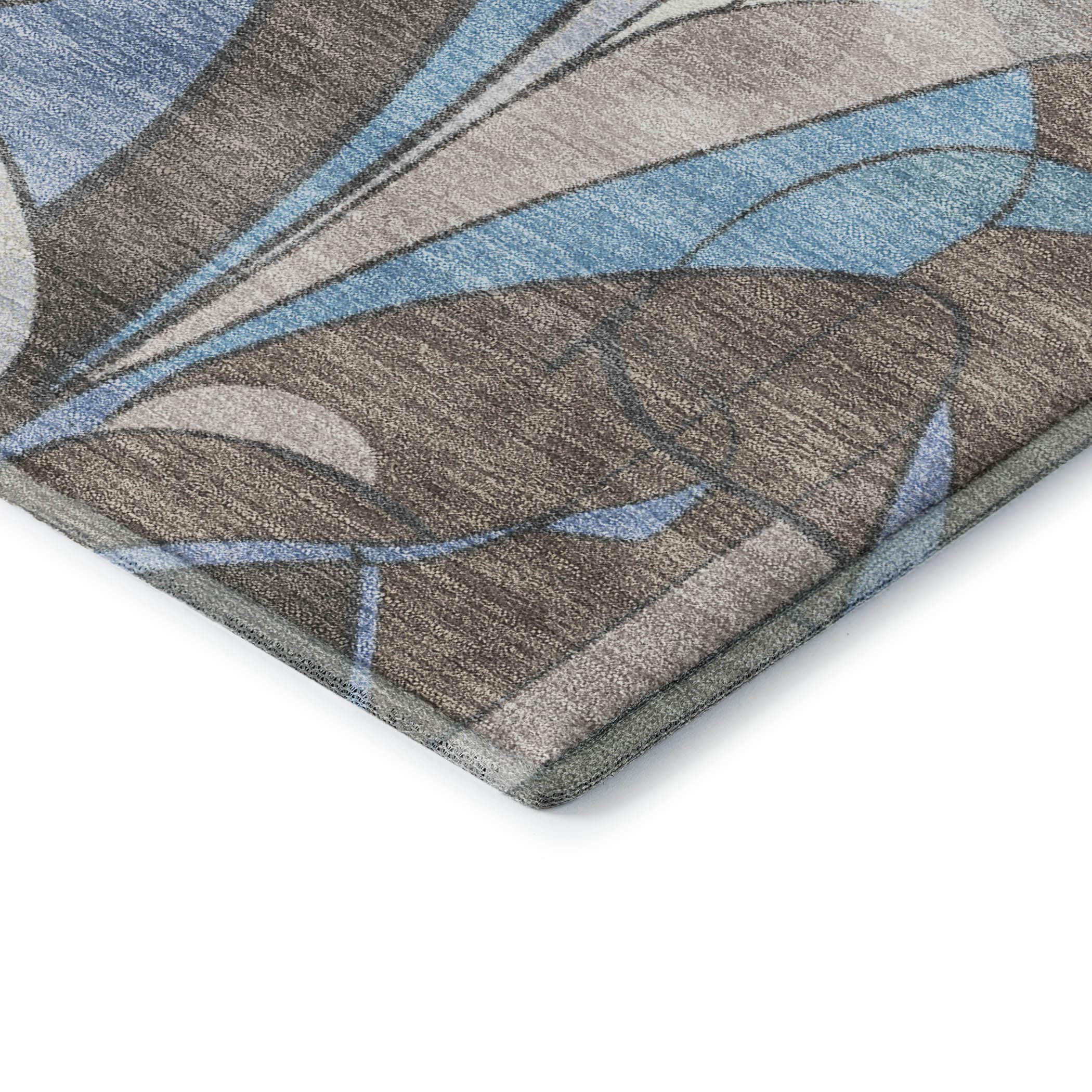 Kotor Machine Washable Transitional Brown Rug 1'8" x 2'6" #shape_Rectangle
