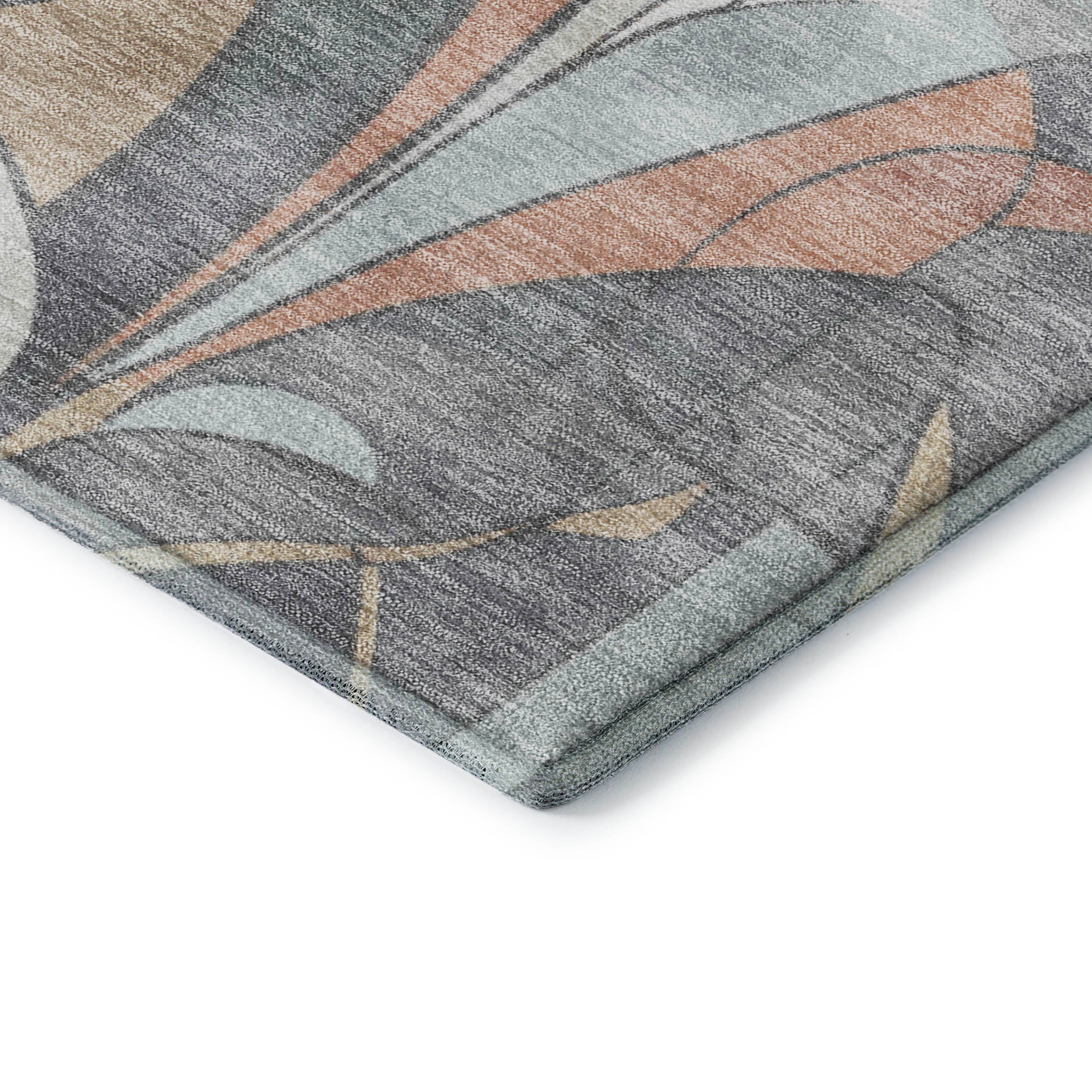 Kotor Machine Washable Transitional Gray Rug 1'8" x 2'6" #shape_Rectangle
