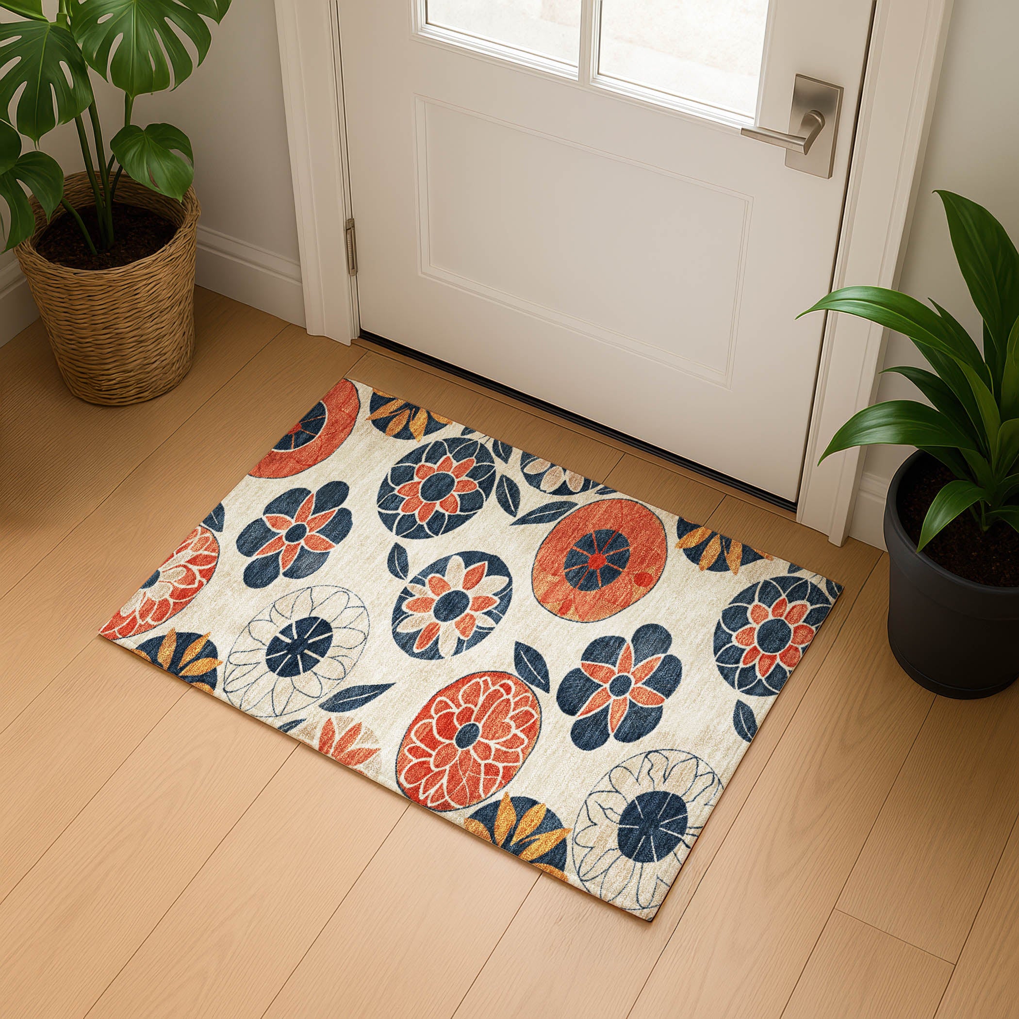 Bogota Machine Washable Transitional Beige Brown Rug 1'8" x 2'6" #shape_Rectangle