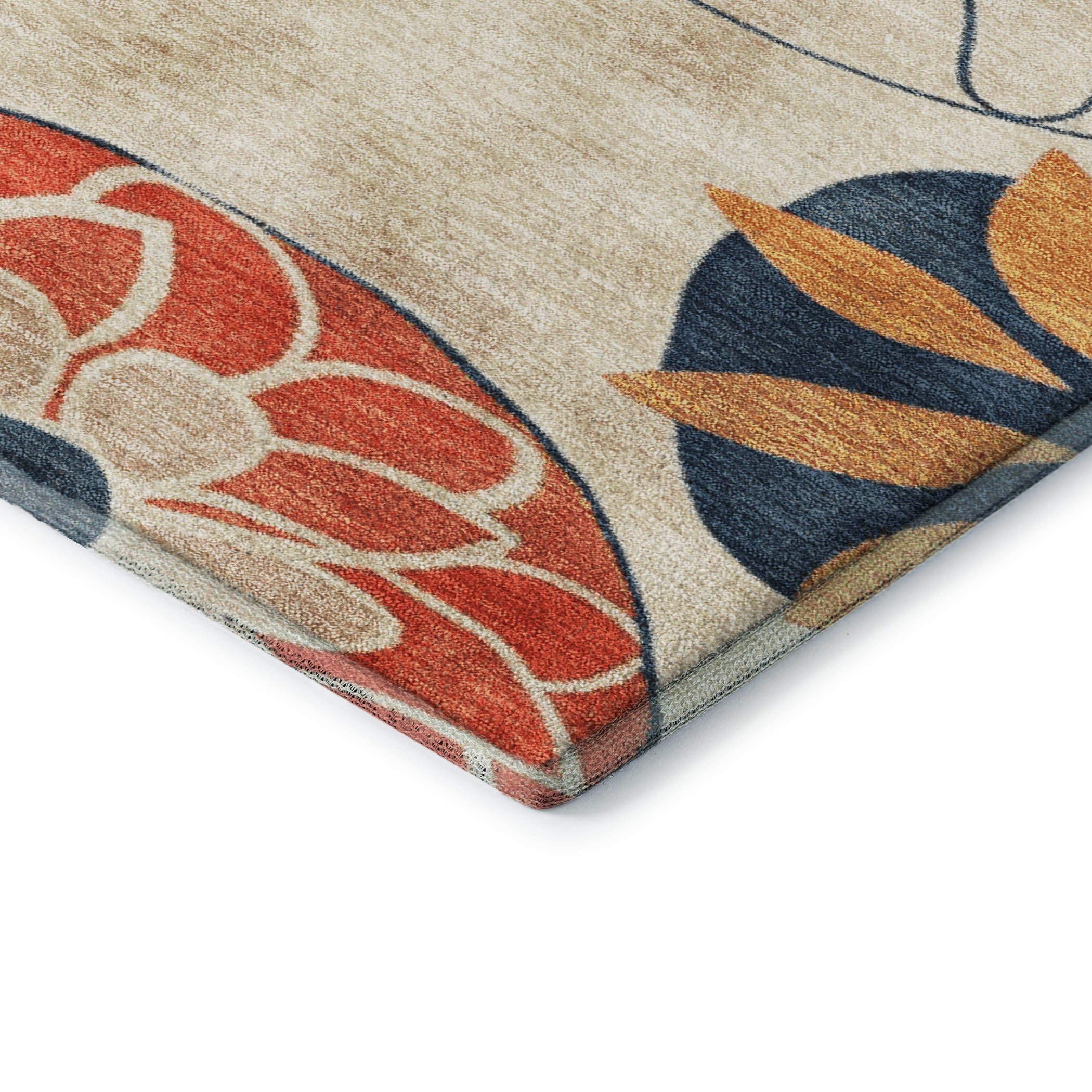 Bogota Machine Washable Transitional Beige Brown Rug 1'8" x 2'6" #shape_Rectangle