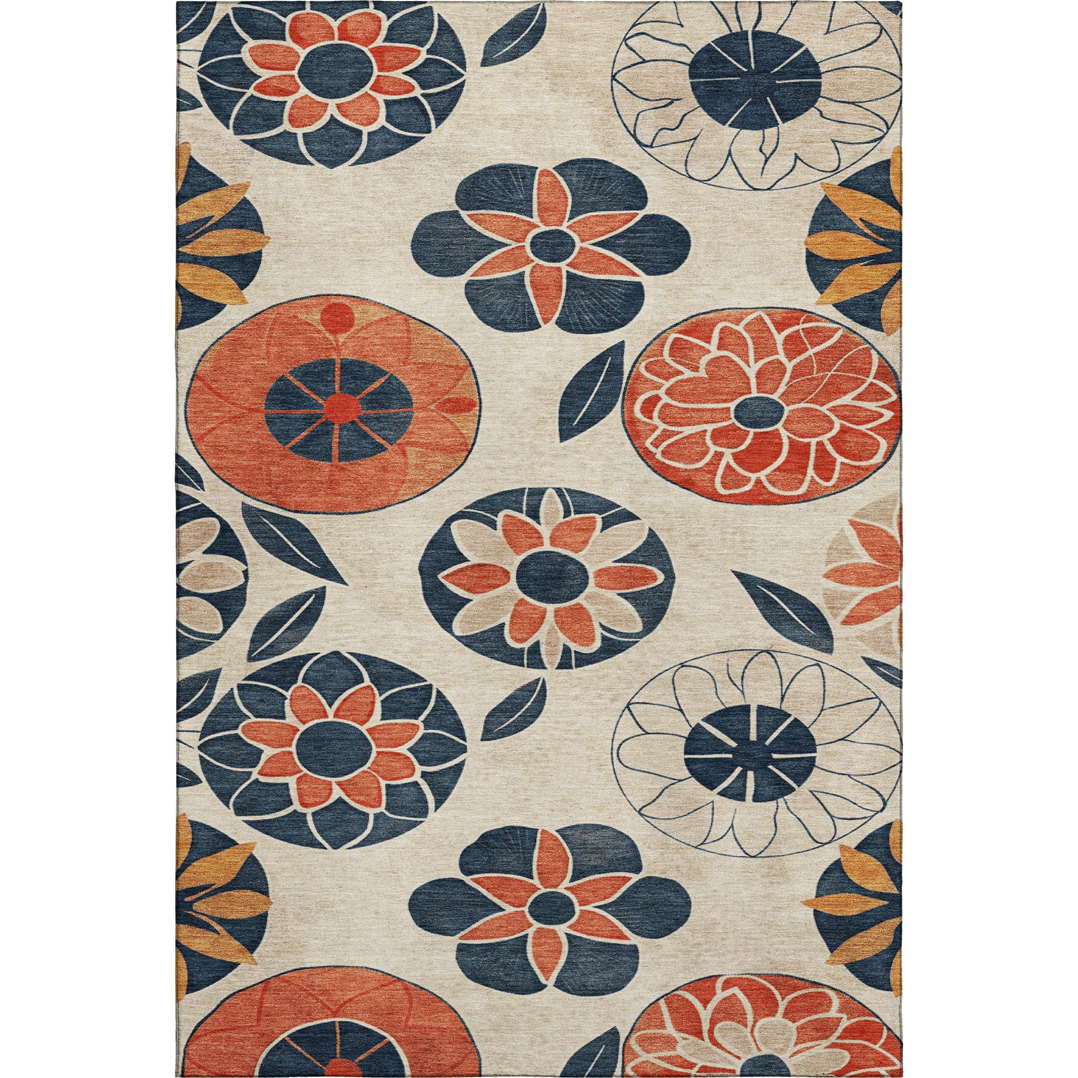 Bogota Machine Washable Transitional Beige Brown Rug 2'6" x 3'10" #shape_Rectangle