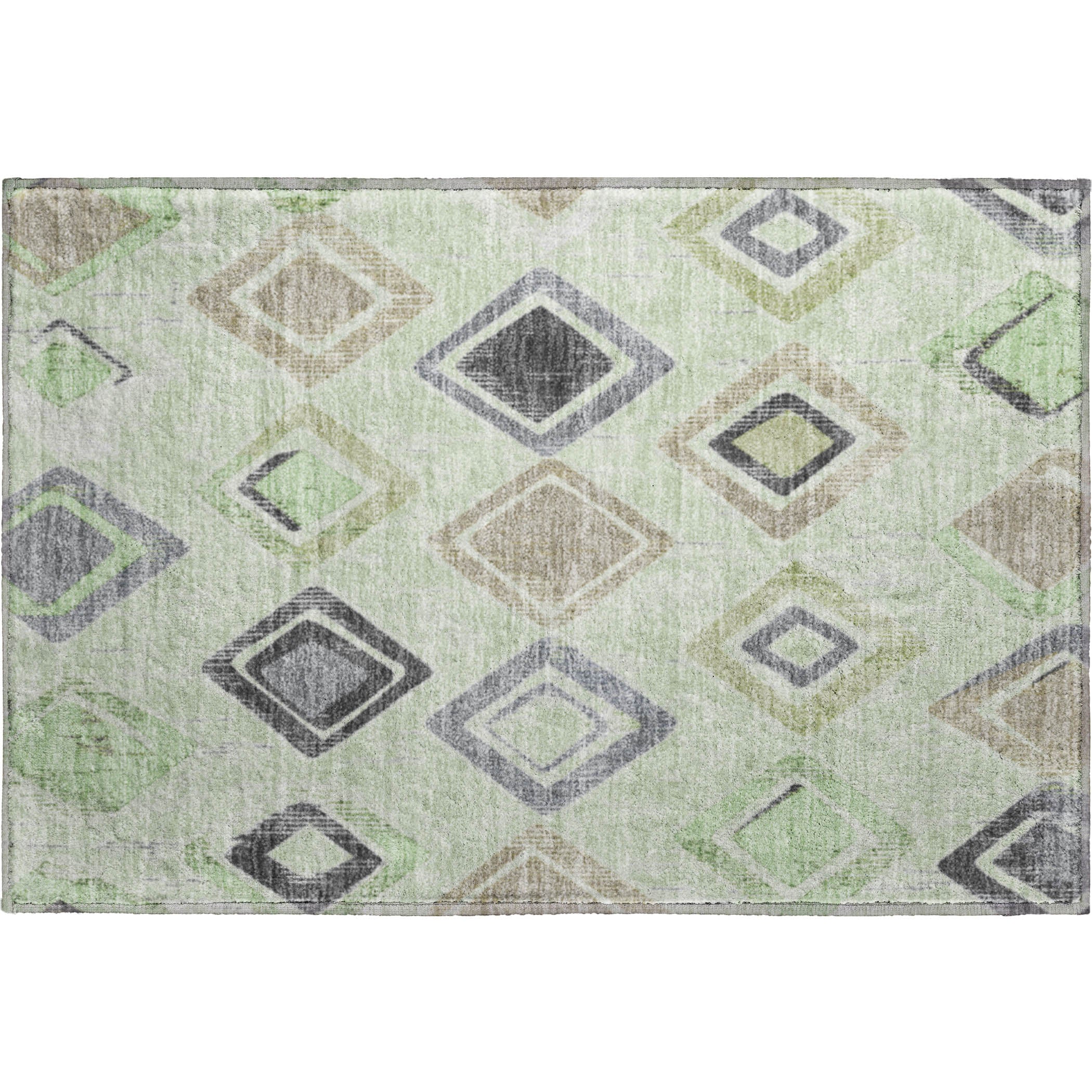 Lucerne Machine Washable Transitional Aloe Green Rug 1'8" x 2'6" #shape_Rectangle