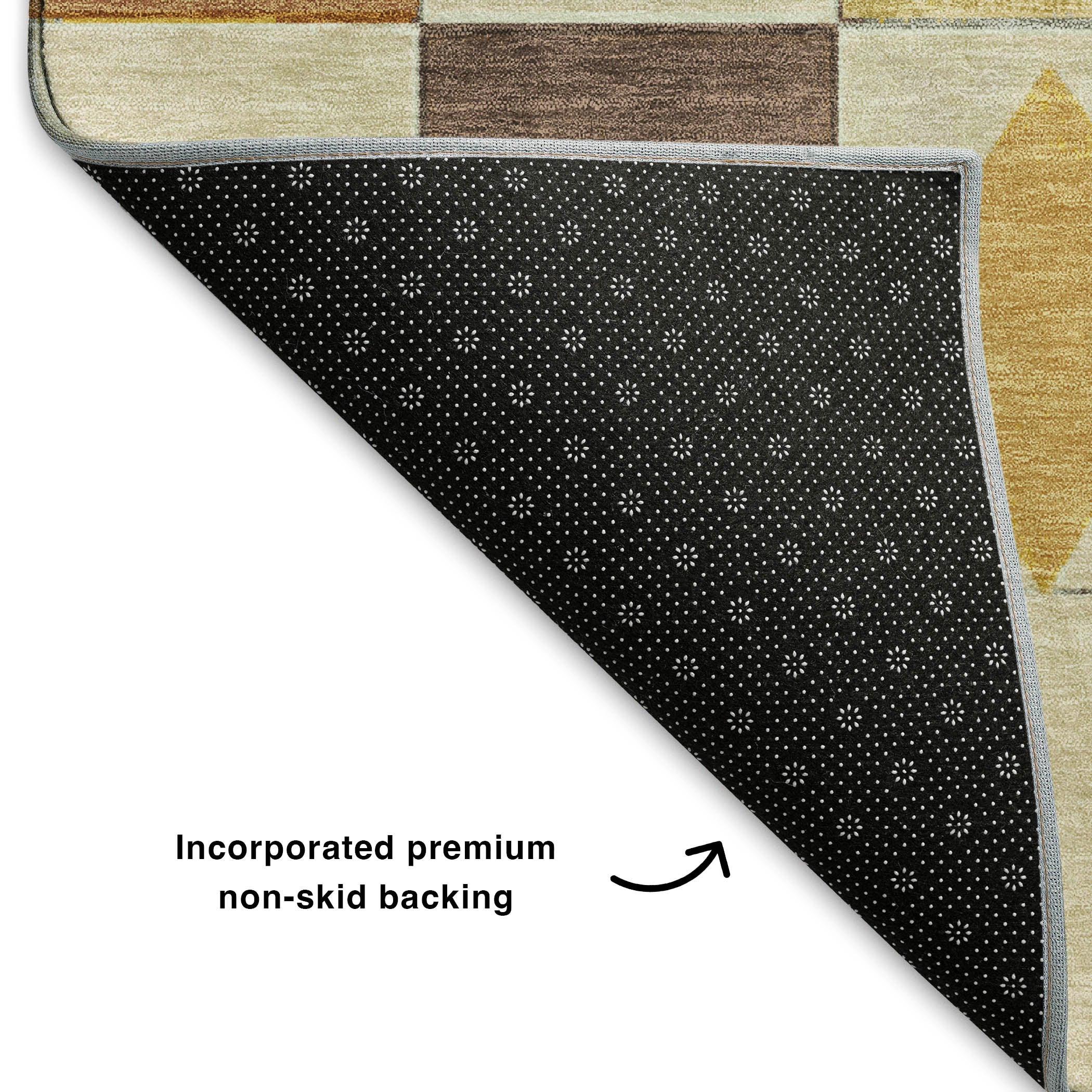 Istanbul Machine Washable Transitional Brown Rug 1'8" x 2'6" #shape_Rectangle