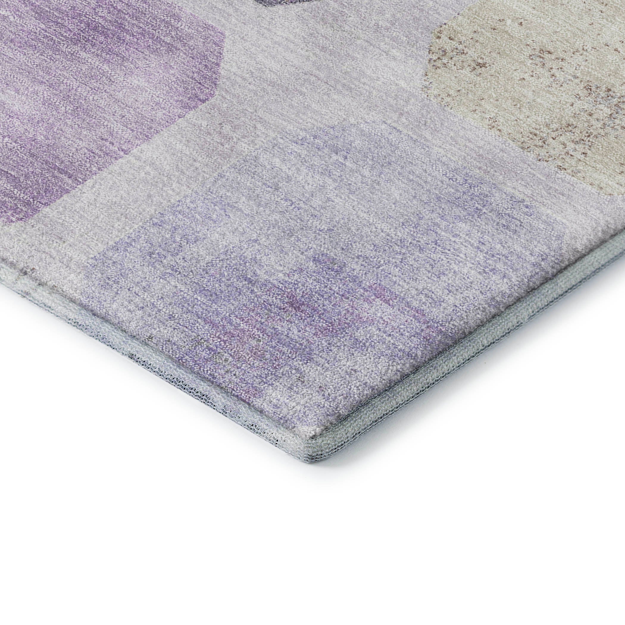 Dublin Machine Washable Transitional Lavender Purple Rug 1'8" x 2'6" #shape_Rectangle