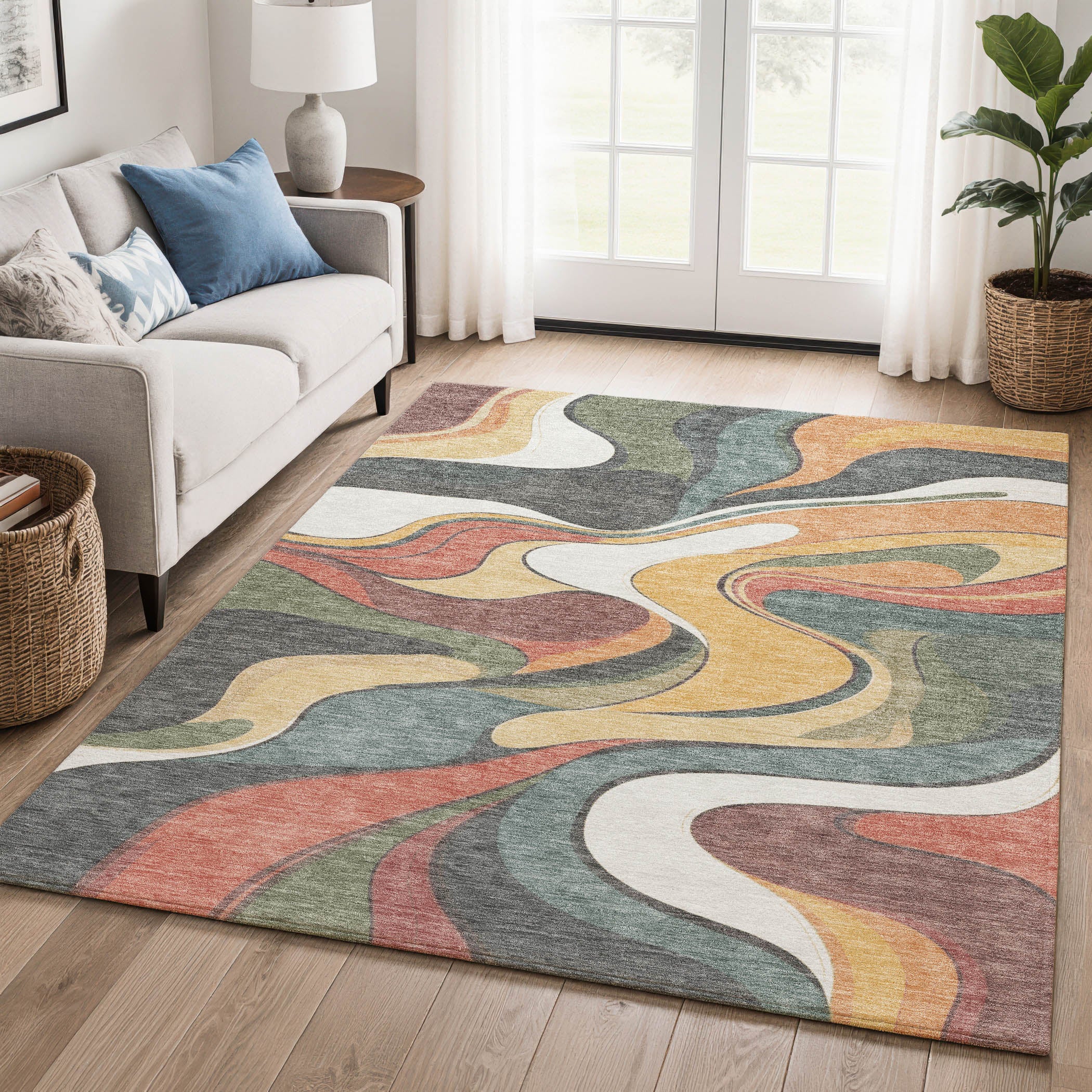 Reykjavik Machine Washable Transitional Gold Rug 2'6" x 3'10" #shape_Rectangle