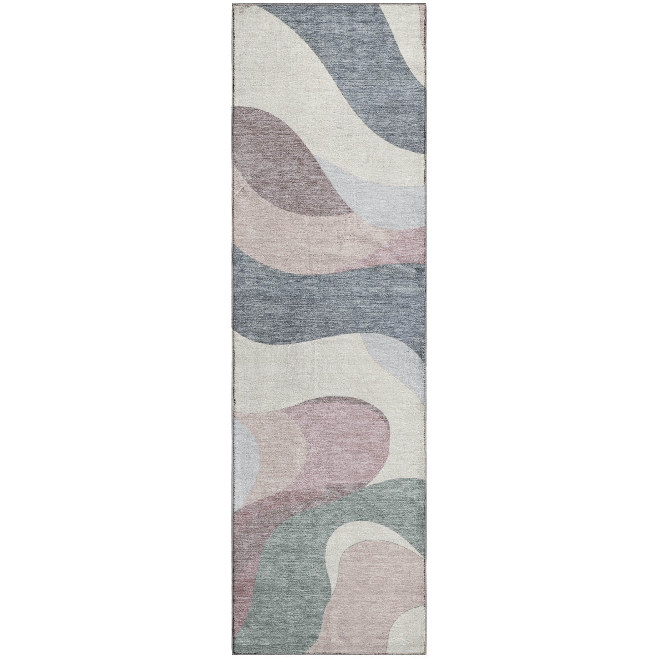 Reykjavik Machine Washable Transitional Blush Pink Rug 2'3" x 7'6" #shape_Runner