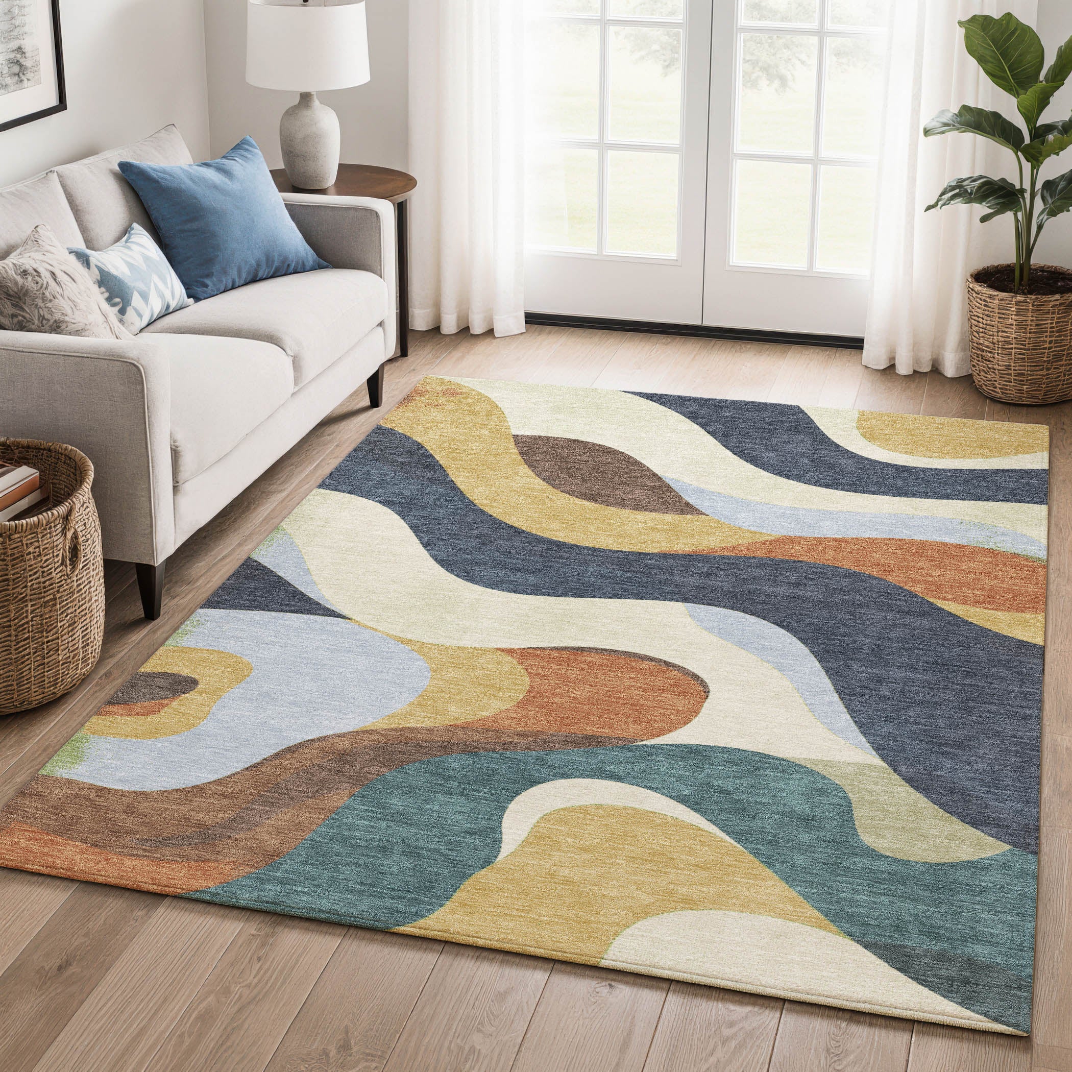 Reykjavik Machine Washable Transitional Gold Rug 2'6" x 3'10" #shape_Rectangle