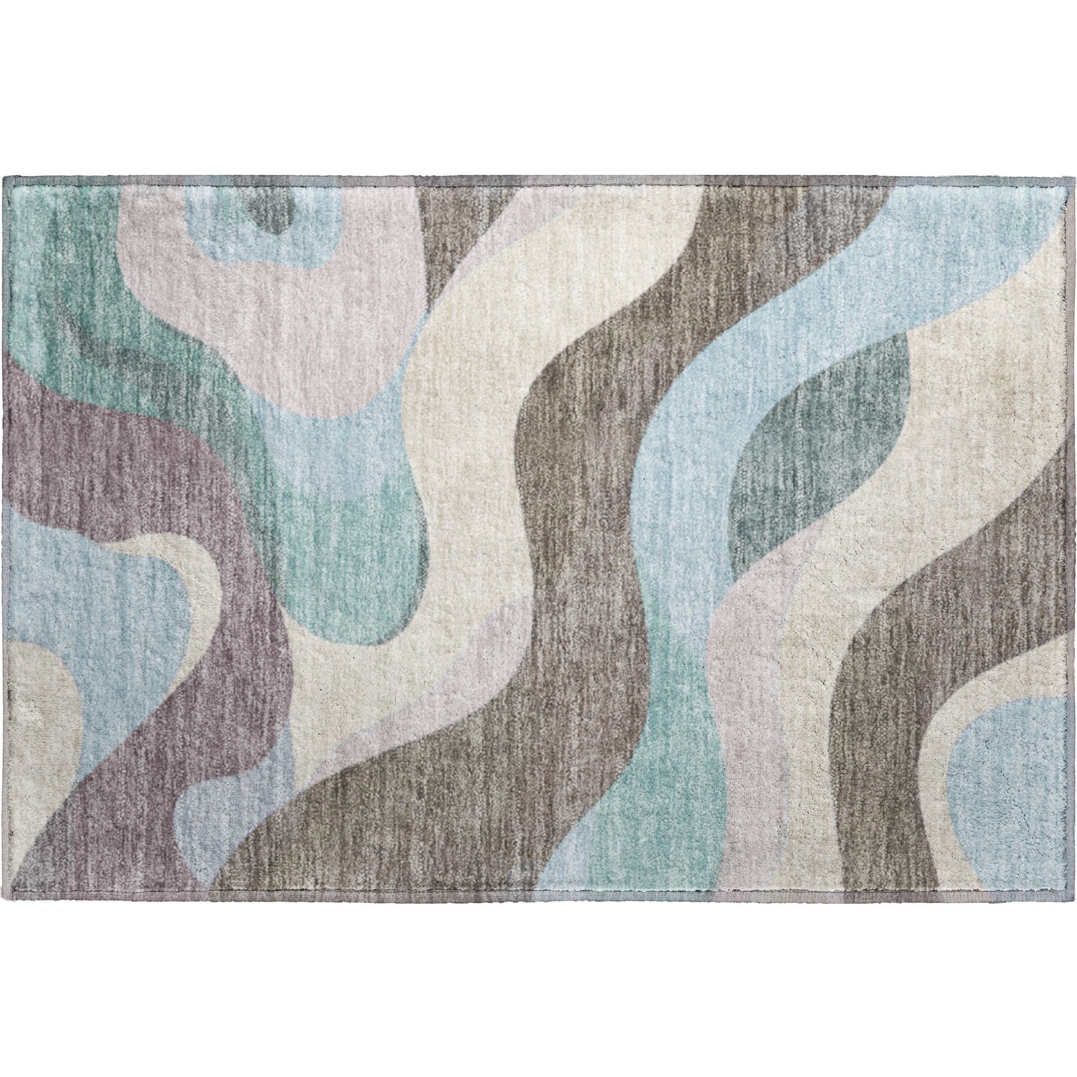 Reykjavik Machine Washable Transitional Taupe Brown Rug 1'8" x 2'6" #shape_Rectangle