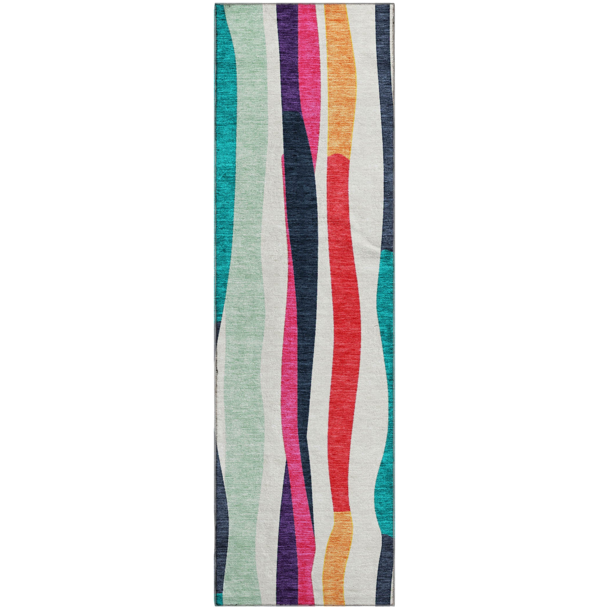 Zanzibar Machine Washable Transitional Ivory Rug 2'3" x 7'6" #shape_Runner