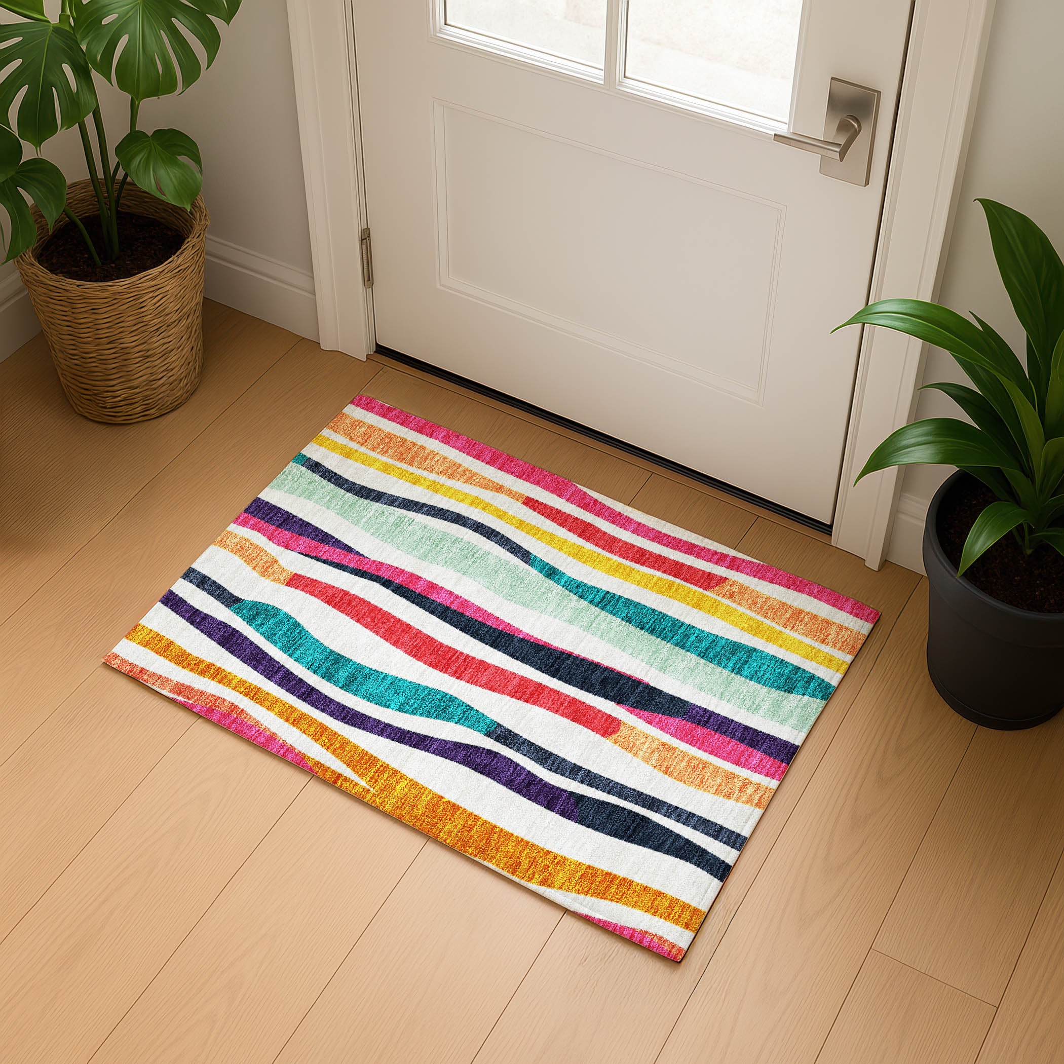 Zanzibar Machine Washable Transitional Ivory Rug 1'8" x 2'6" #shape_Rectangle