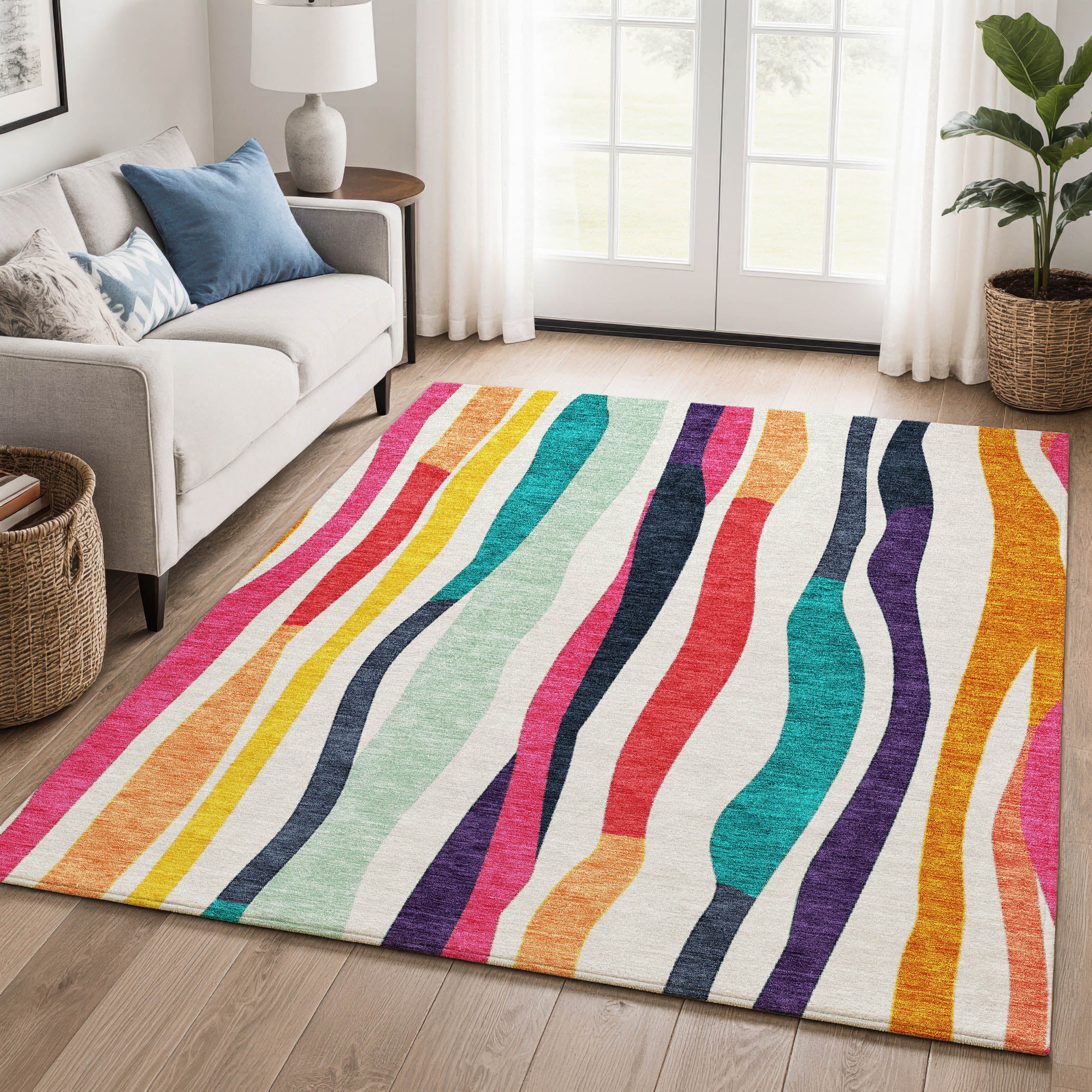 Zanzibar Machine Washable Transitional Ivory Rug 2'6" x 3'10" #shape_Rectangle