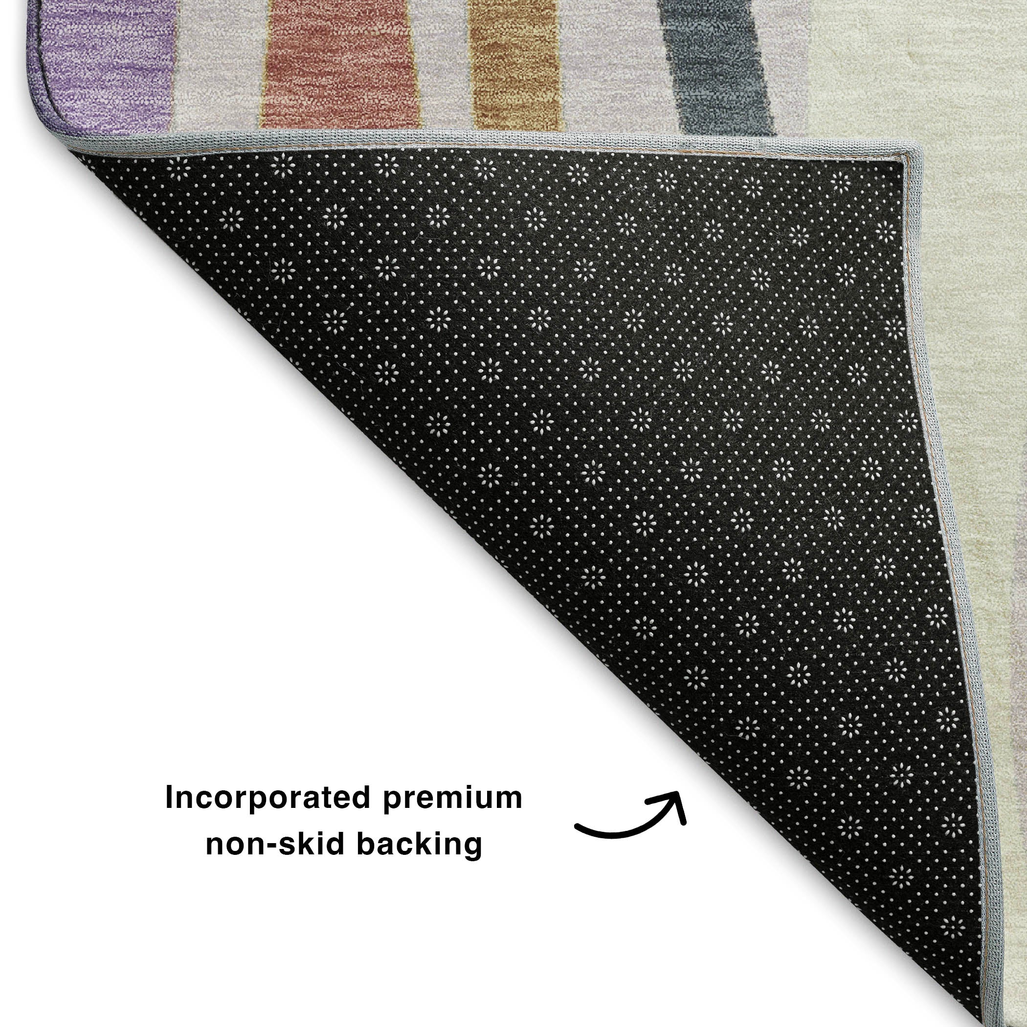 Zanzibar Machine Washable Transitional Lavender Purple Rug 1'8" x 2'6" #shape_Rectangle