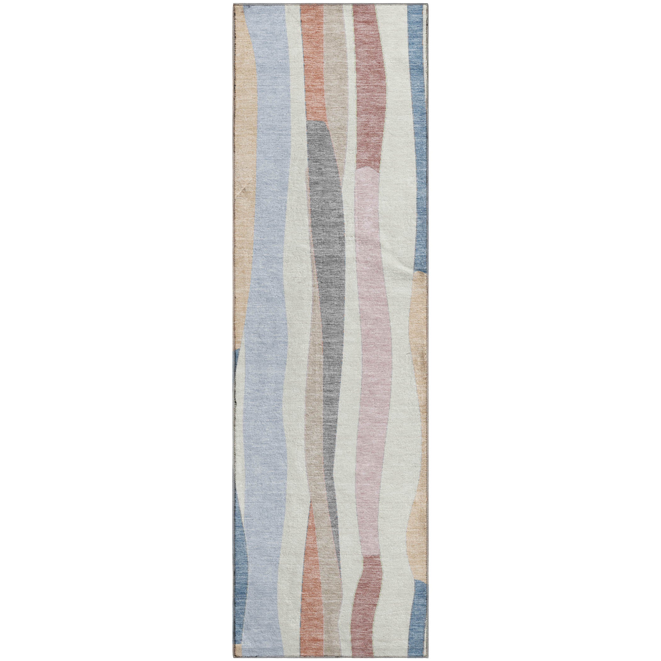 Zanzibar Machine Washable Transitional Pearl Ivory Rug 2'3" x 7'6" #shape_Runner
